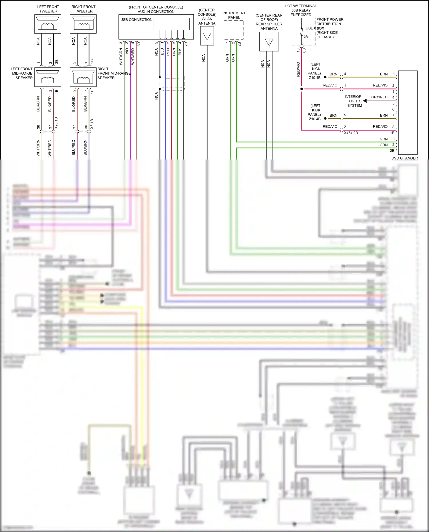 MINI Cooper SE III facelift (2018-2021) left front mid-range speaker wiring diagram  (8 of 14)