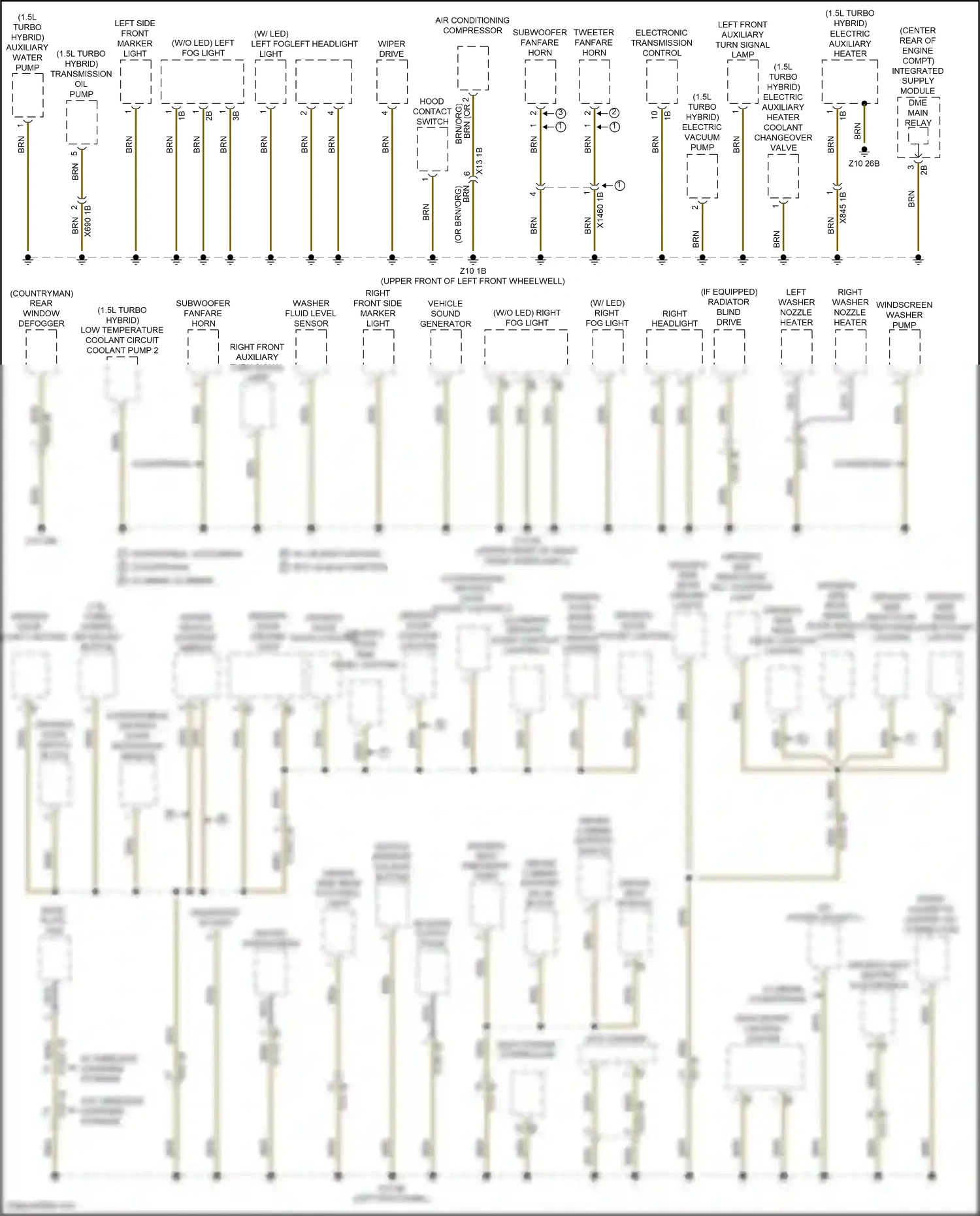 MINI Cooper SE III facelift (2018-2021) left headlight wiring diagram  (2 of 5)