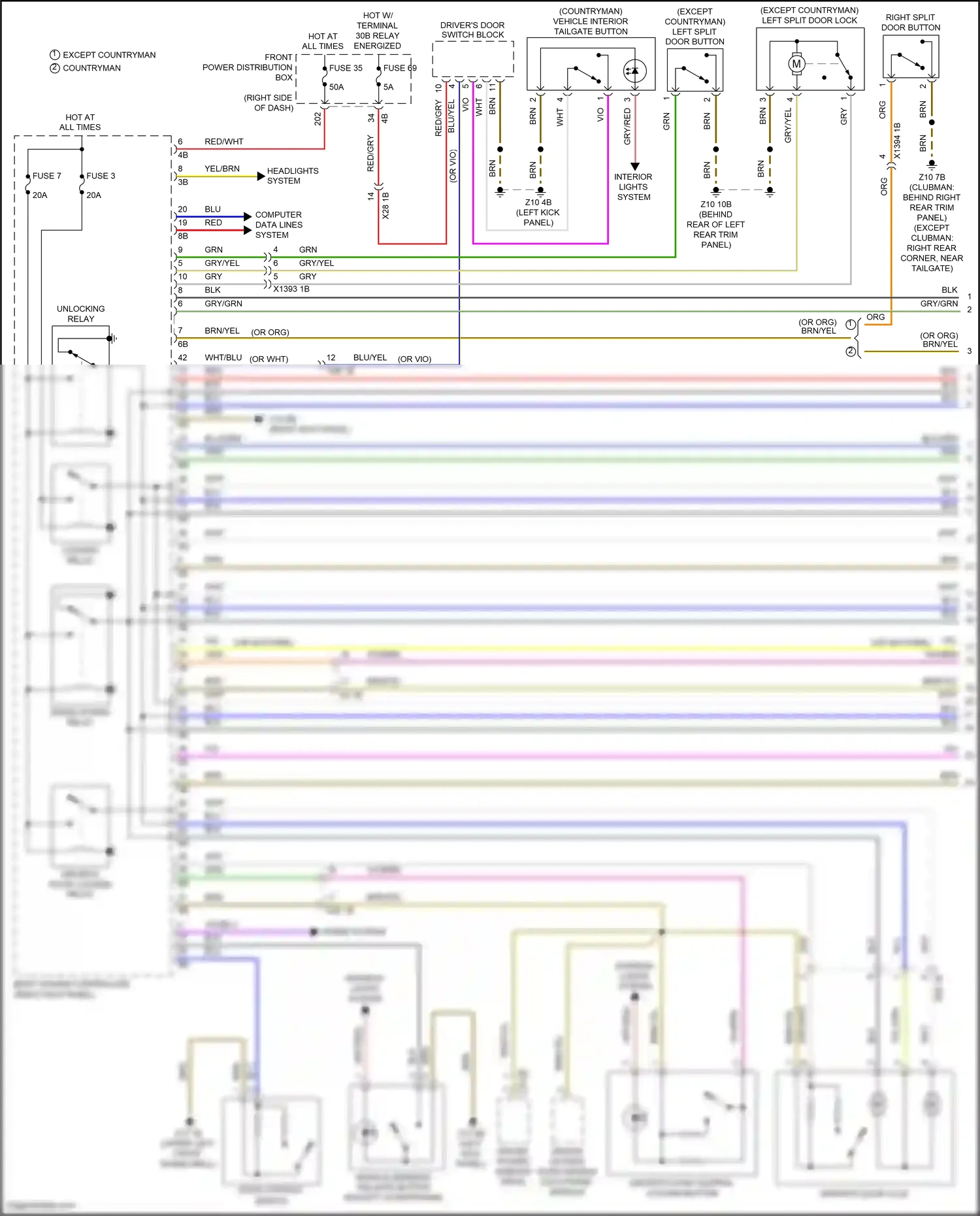 MINI Cooper SE III facelift (2018-2021) (left kick panel) wiring diagram  (32 of 49)