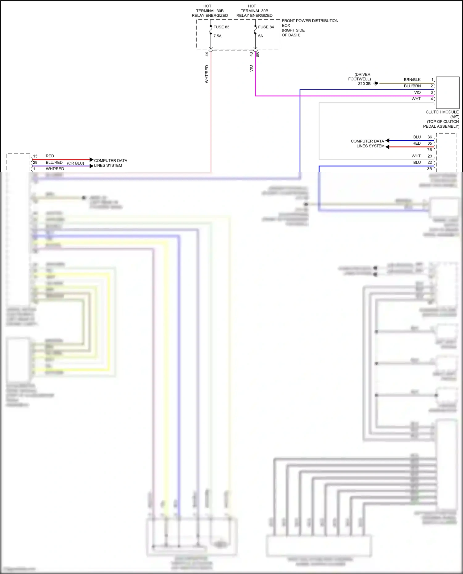 MINI Cooper SE III facelift (2018-2021) left shift paddle wiring diagram  (1 of 4)