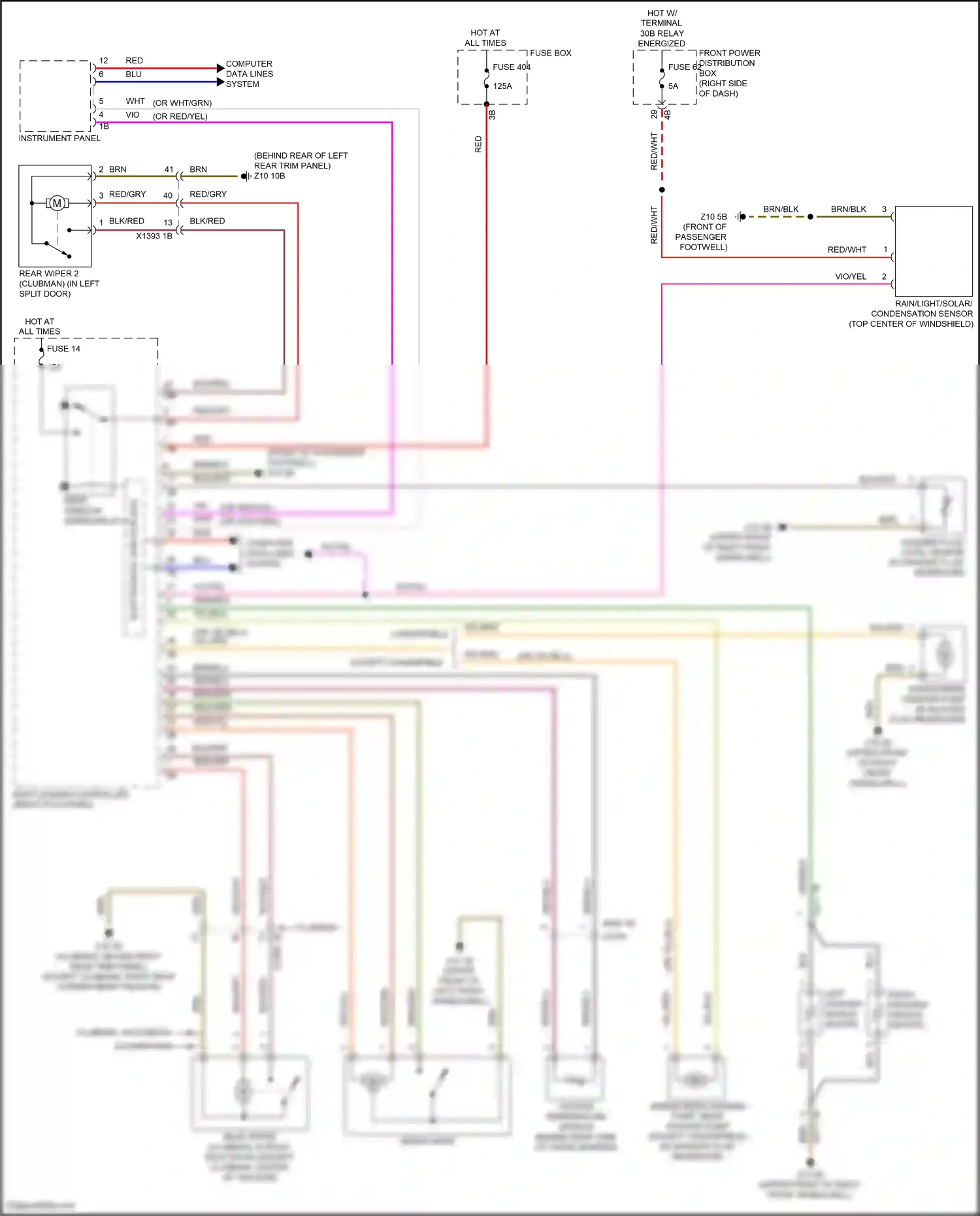 MINI Cooper SE III facelift (2018-2021) outside temperature sensor wiring diagram  (3 of 3)