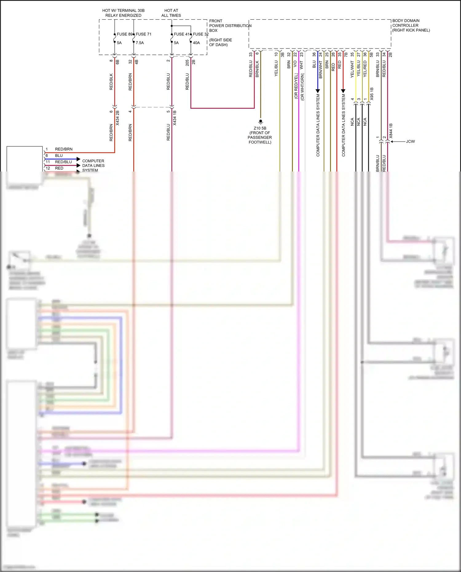 MINI Cooper SE III facelift (2018-2021) outside temperature sensor wiring diagram  (2 of 3)
