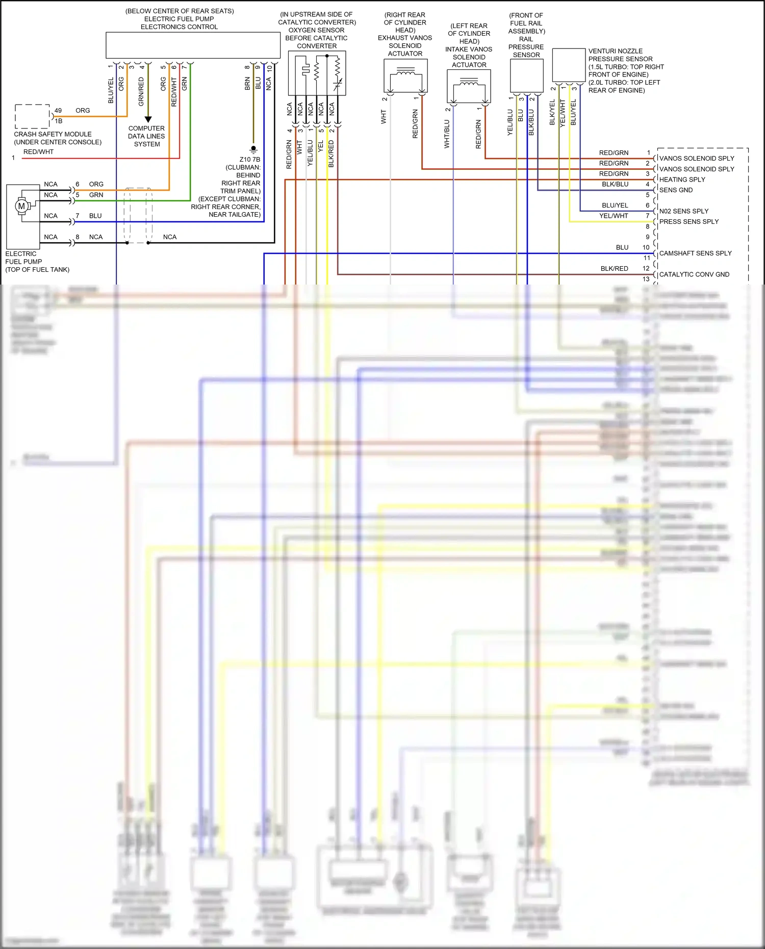 MINI Cooper SE III facelift (2018-2021) quantity control valve wiring diagram  (1 of 2)