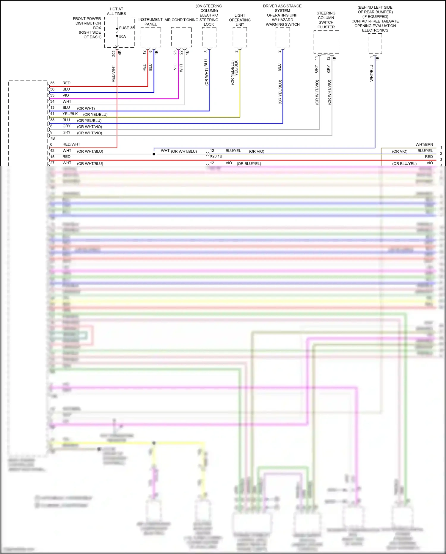 MINI Cooper SE III facelift (2018-2021) steering column switch cluster wiring diagram  (5 of 10)