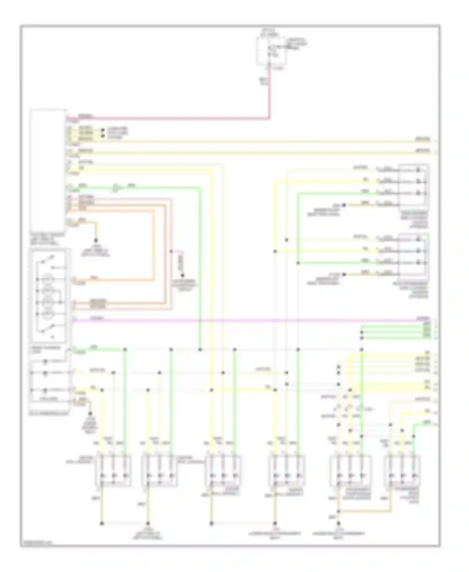 Wiring diagram center rail lighting 2 for MINI Cooper I (2000-2015) (1 of 2)