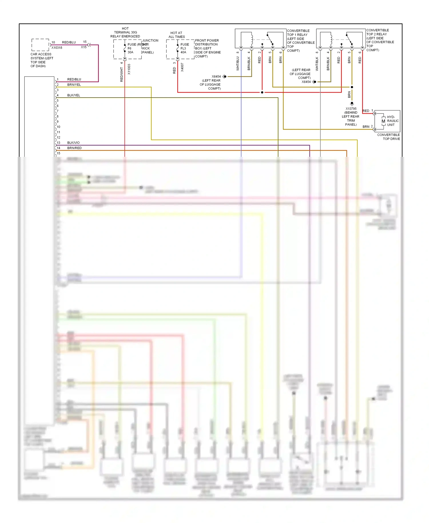 MINI Cooper I (2000-2015) fuse (right kick panel) wiring diagram  (1 of 4)