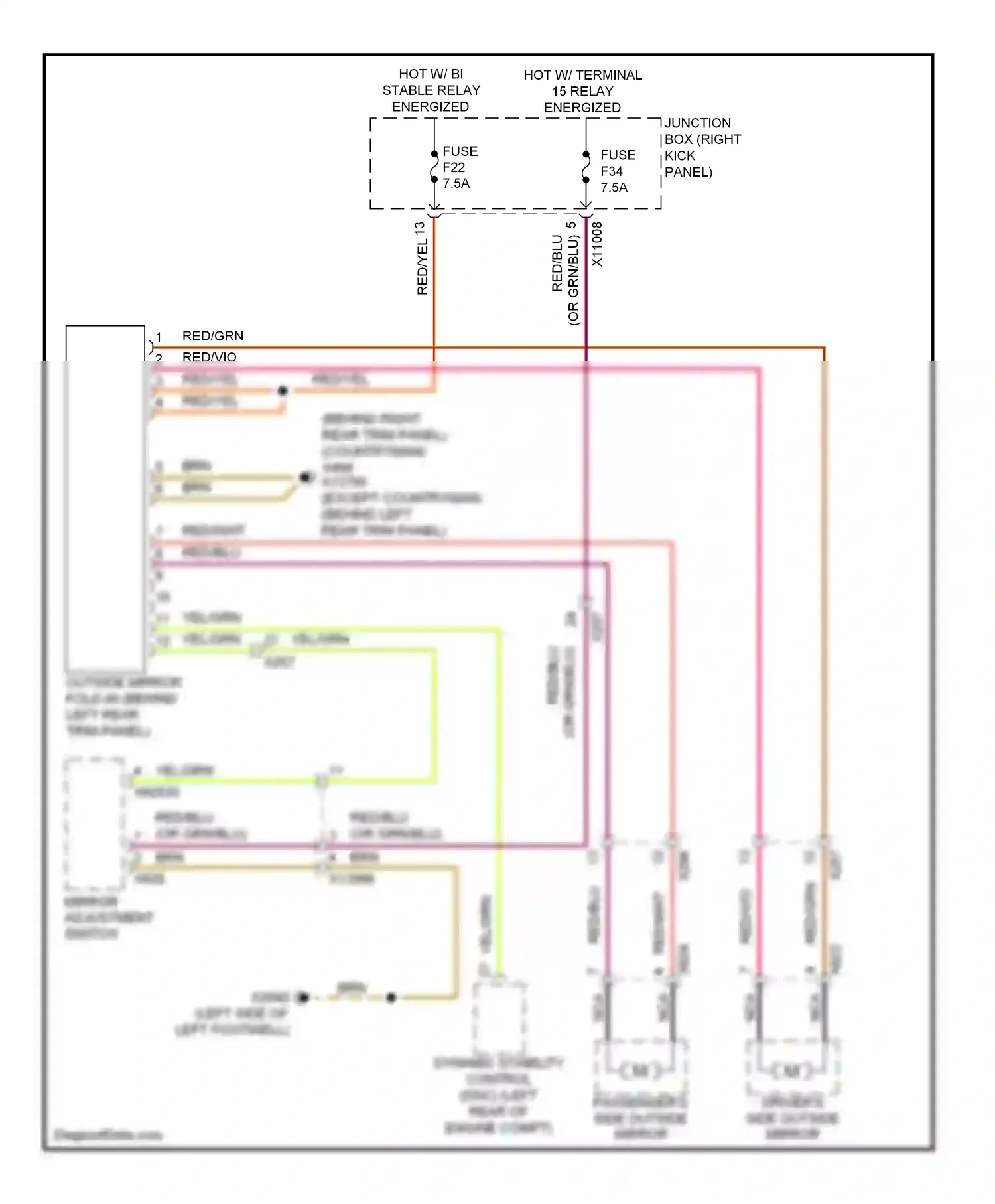MINI Cooper I (2000-2015) fuse wiring diagram  (44 of 63)