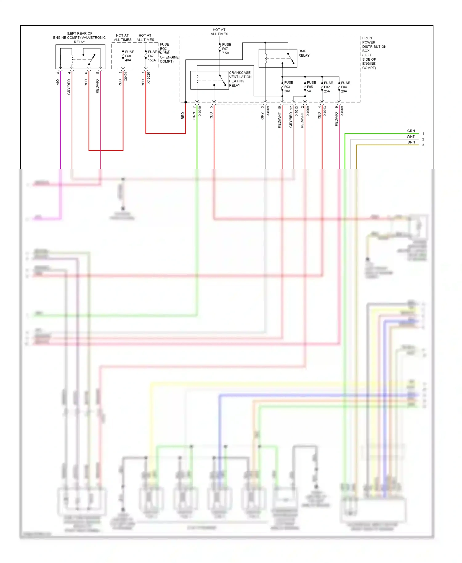 MINI Cooper I (2000-2015) (left front side of engine compt.) wiring diagram  (10 of 20)