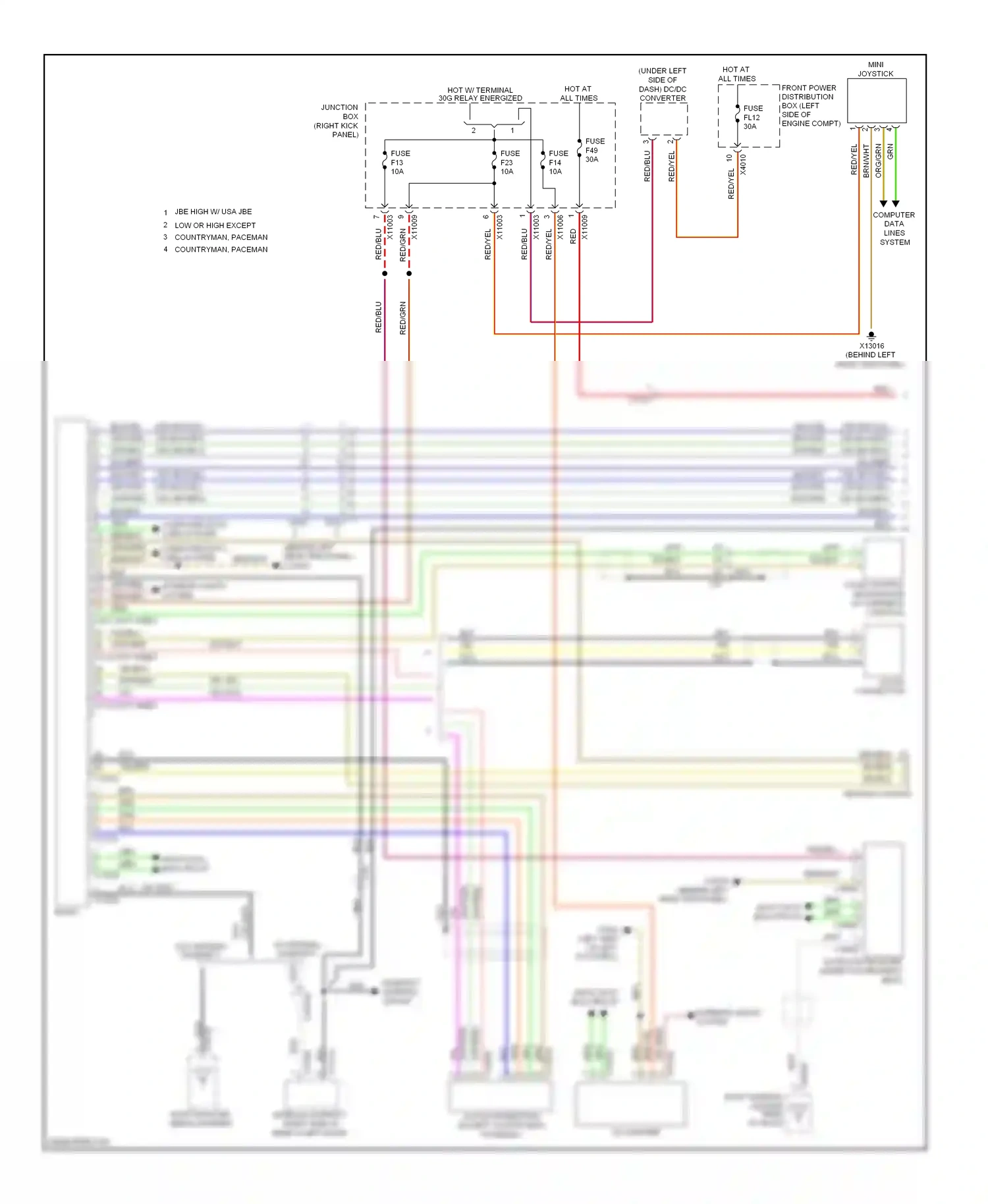 MINI Cooper I (2000-2015) (or blk) wiring diagram  (3 of 7)