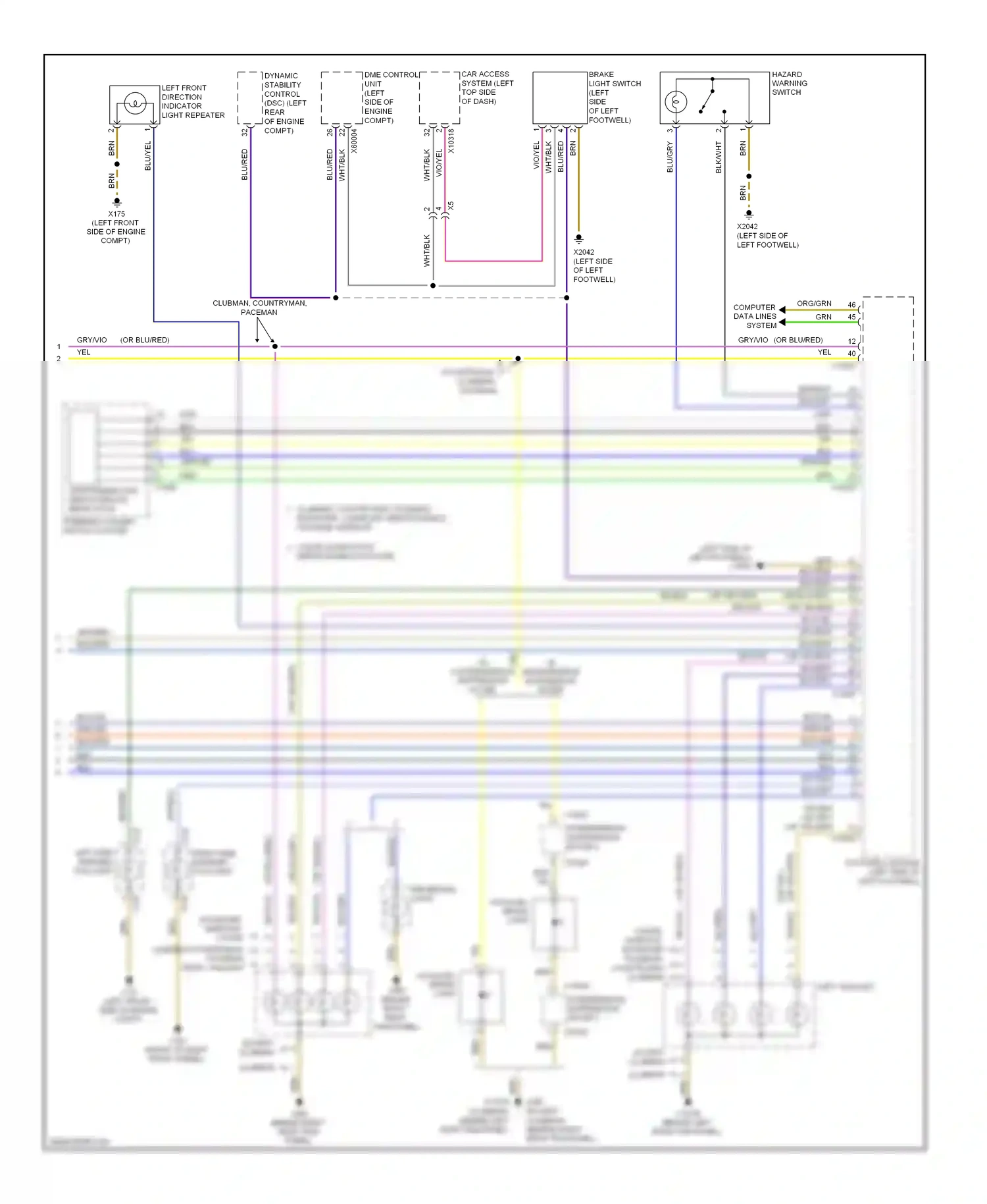 MINI Cooper I (2000-2015) (or blu/gry) wiring diagram  (2 of 6)