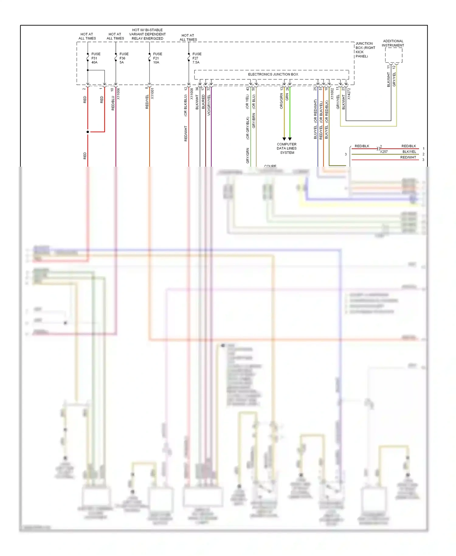 MINI Cooper I (2000-2015) (or red/blk) wiring diagram  (1 of 5)