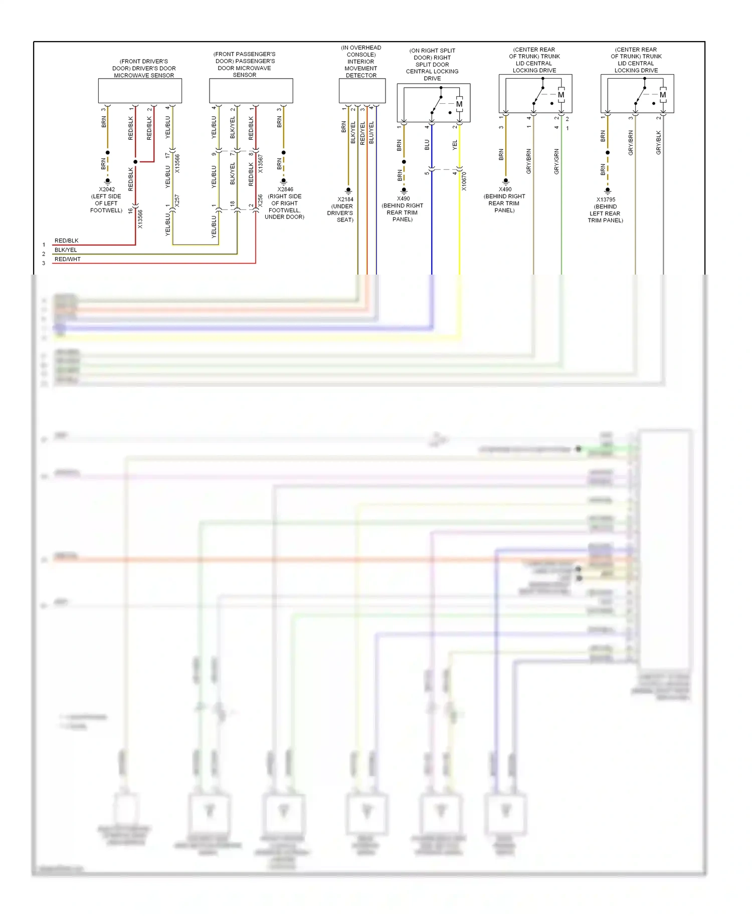 MINI Cooper I (2000-2015) rear interior aerial wiring diagram  (1 of 1)