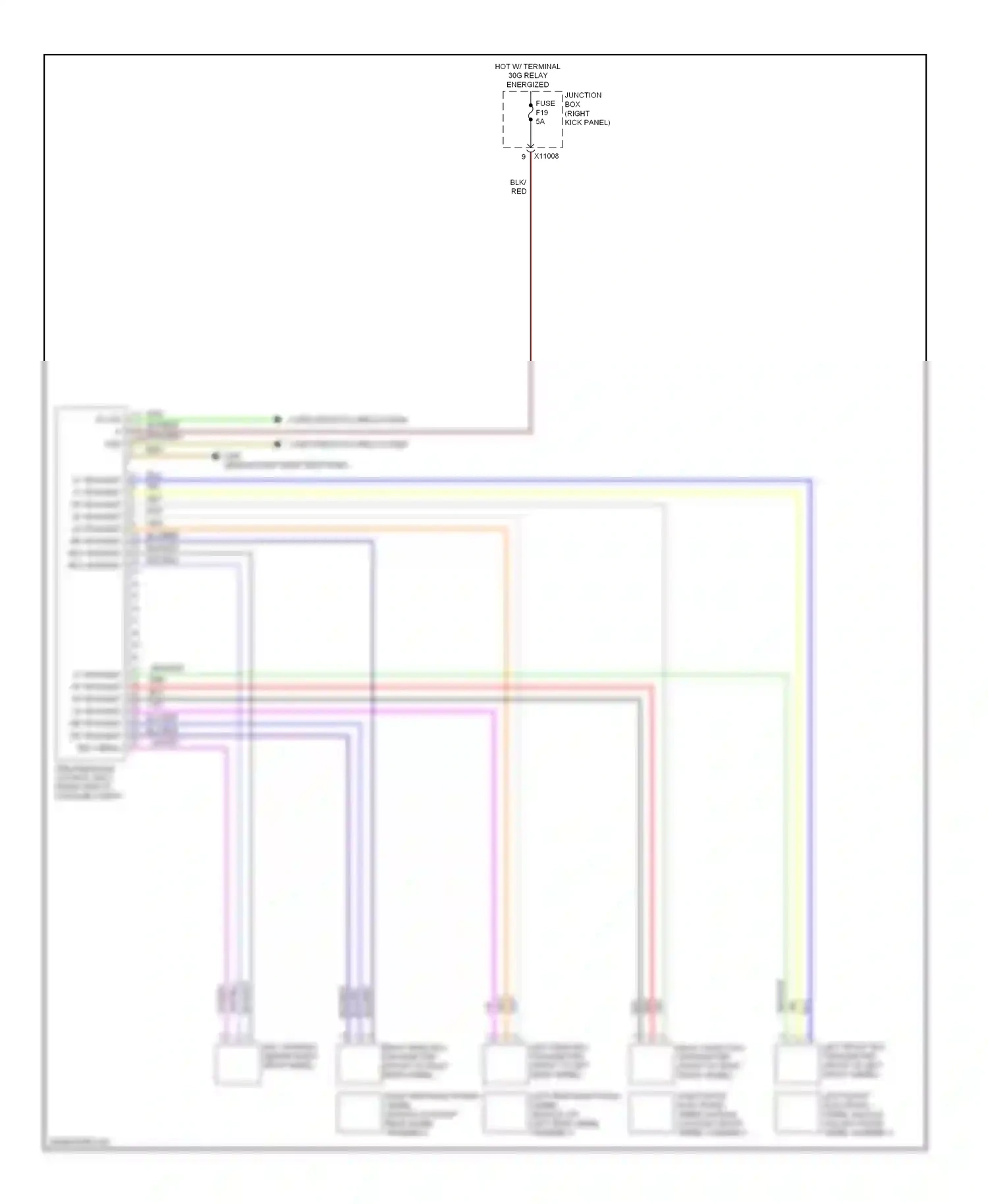 MINI Cooper I (2000-2015) wheel module (on right front wheel assembly) wiring diagram  (1 of 1)