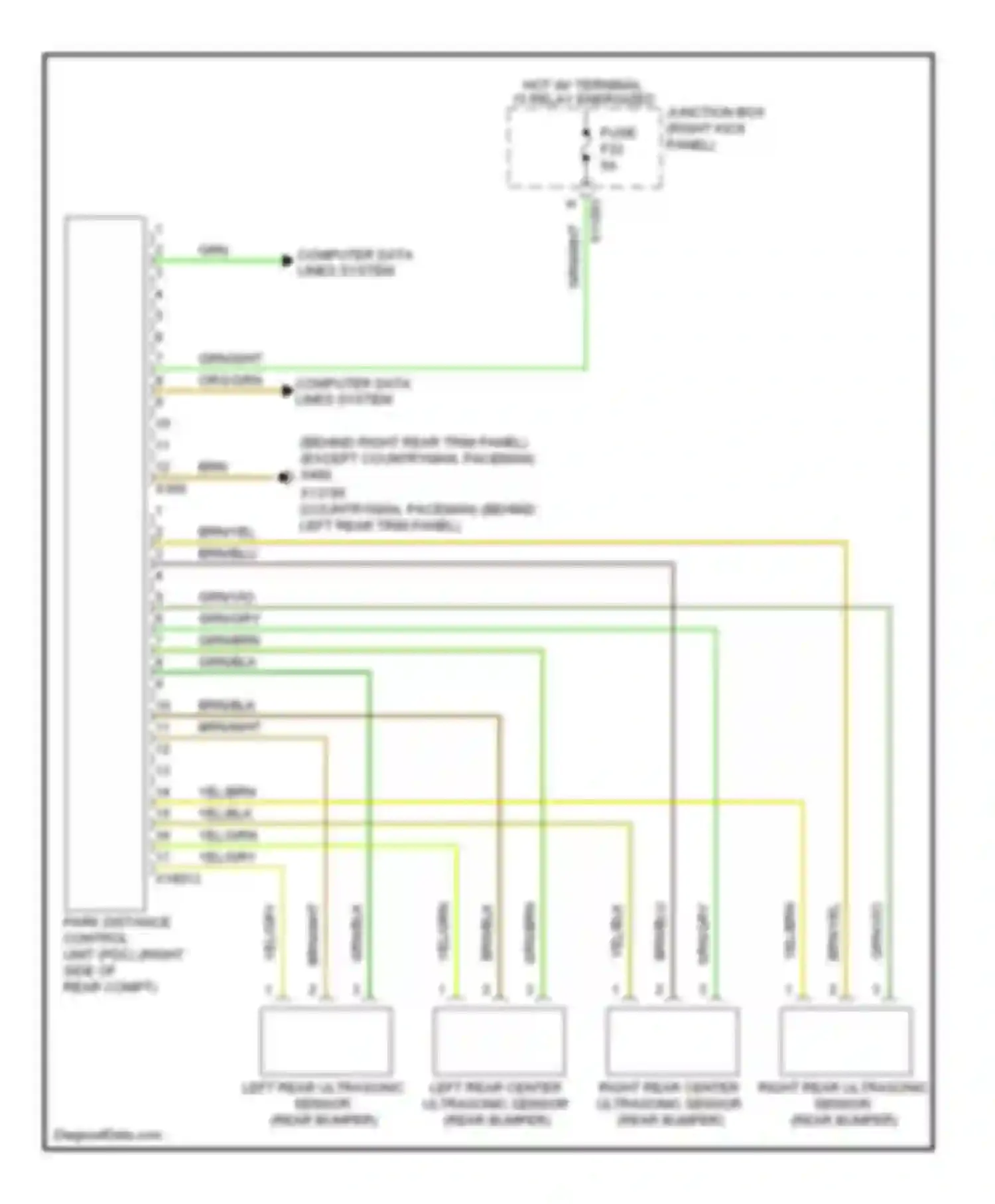 Cooper MINI II facelift (2010-2015): Parking assistant circuit