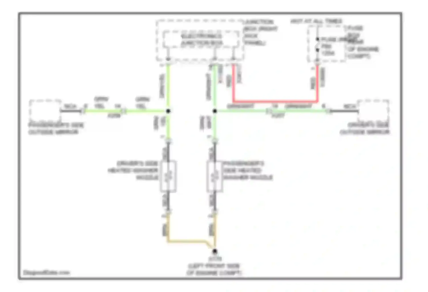 Cooper MINI II facelift (2010-2015): Washer jet heater circuit