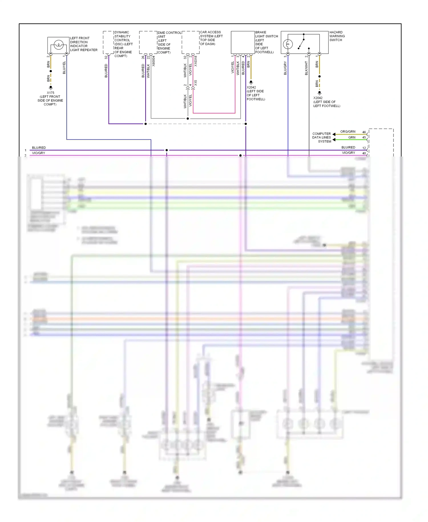 MINI Cooper II facelift (2010-2015) dynamic stability control (dsc) wiring diagram  (3 of 10)