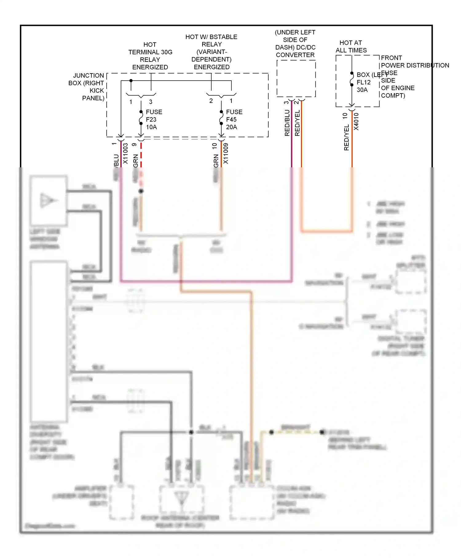 MINI Cooper II facelift (2010-2015) (right kick panel) wiring diagram  (23 of 57)
