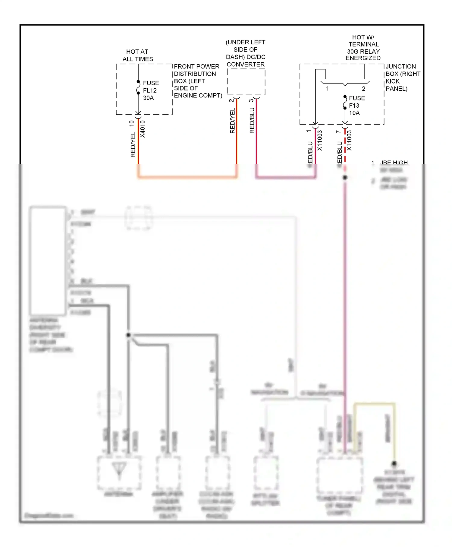 MINI Cooper II facelift (2010-2015) (right kick panel) wiring diagram  (31 of 57)