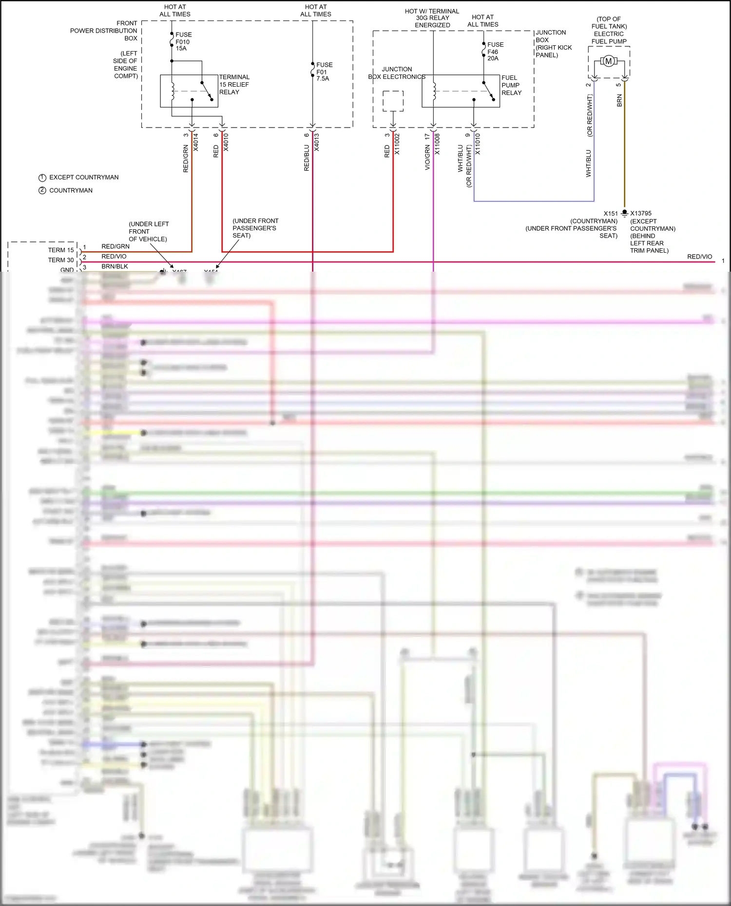 MINI Cooper II facelift (2010-2015) (right kick panel) wiring diagram  (57 of 57)