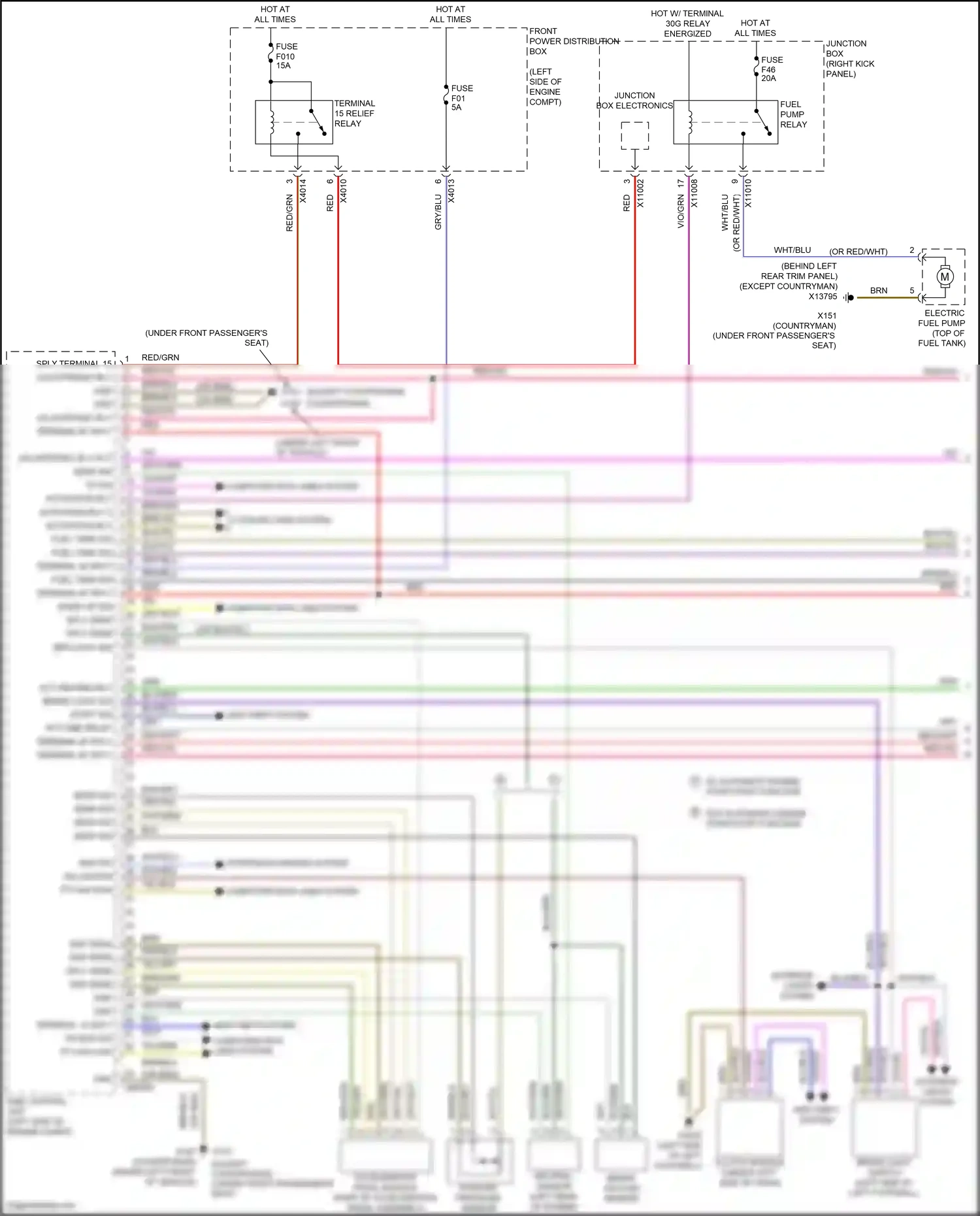 MINI Cooper II facelift (2010-2015) (right kick panel) wiring diagram  (56 of 57)