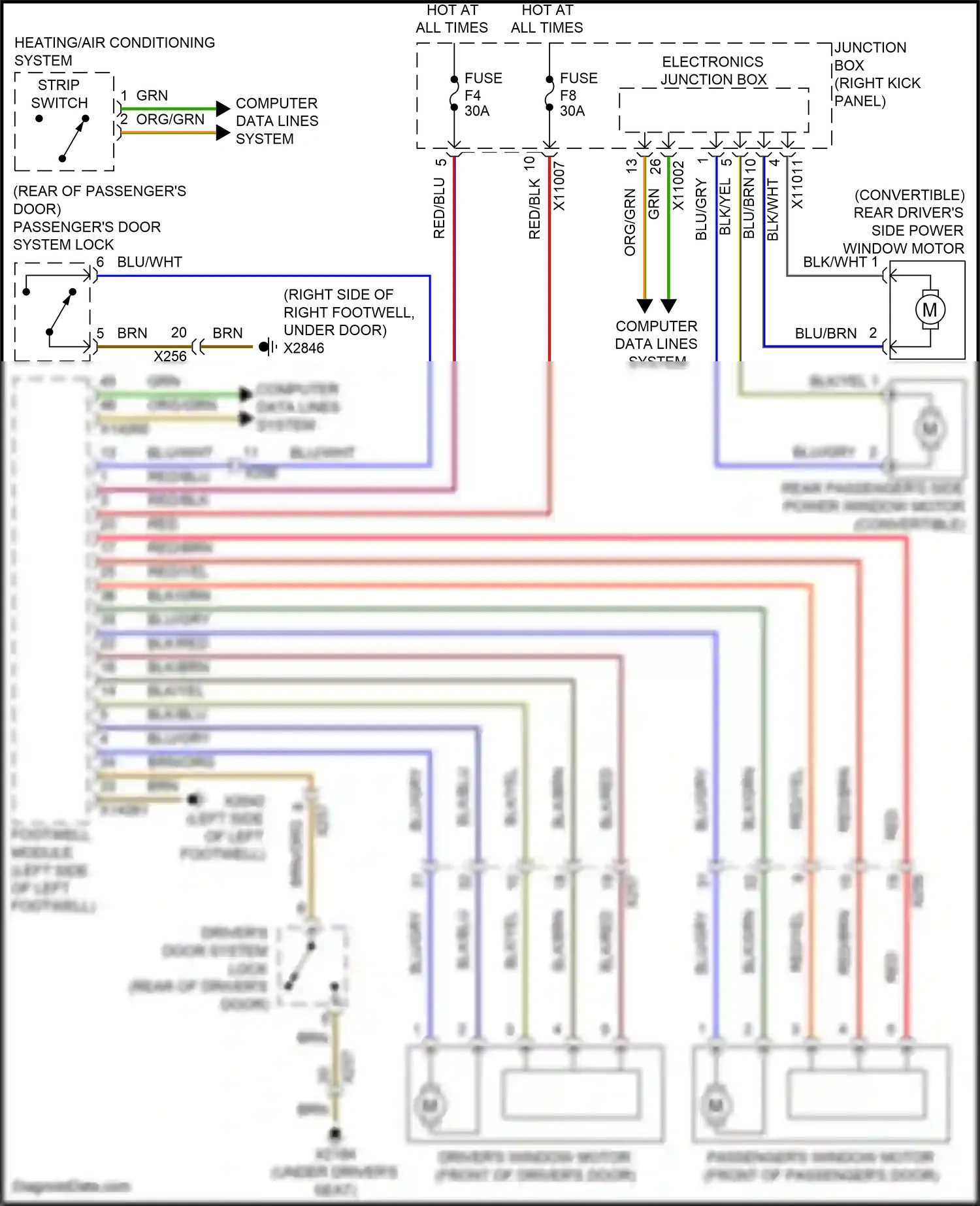 MINI Cooper II facelift (2010-2015) (right kick panel) wiring diagram  (46 of 57)