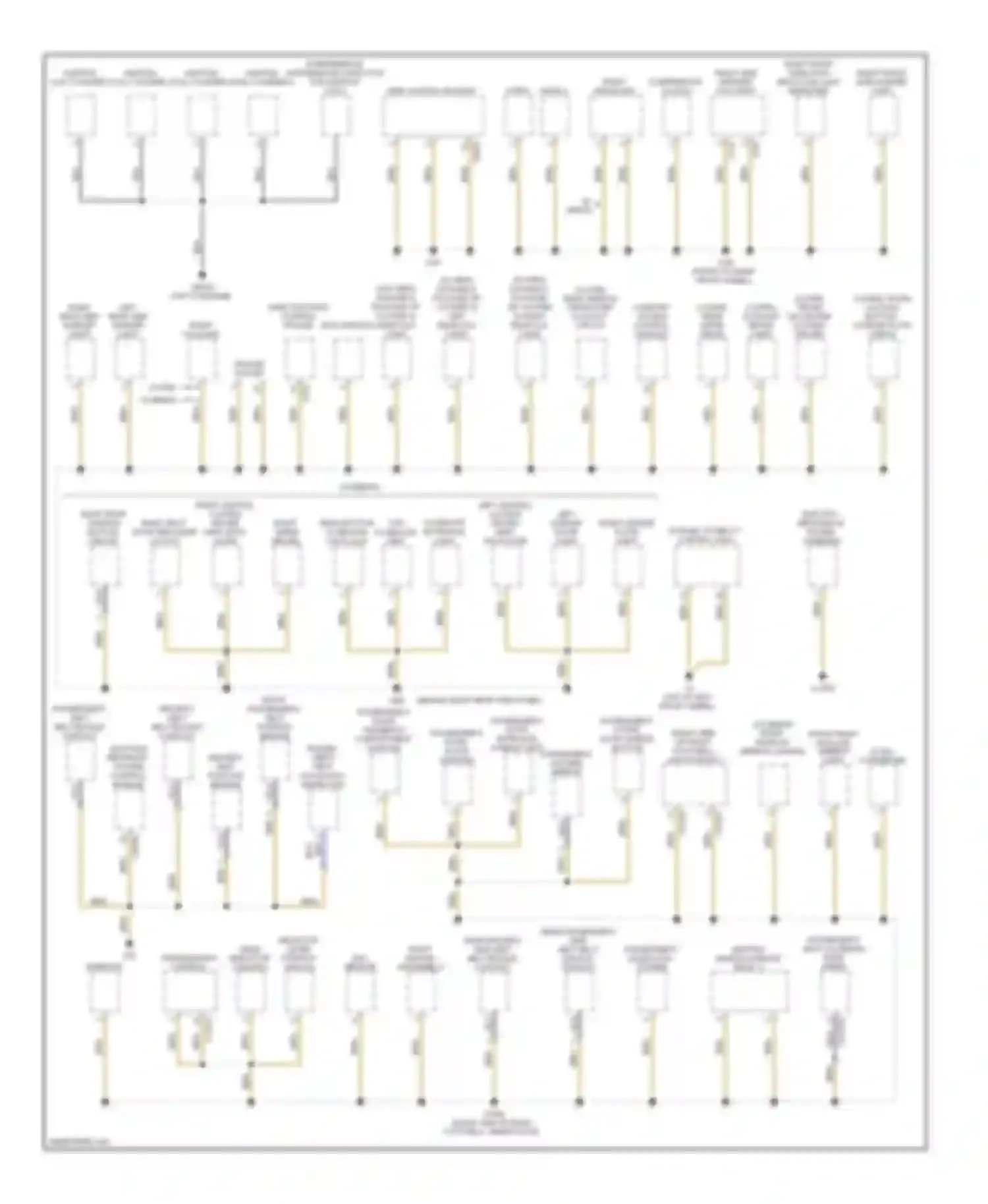 Cooper MINI II (2006-2010): Ground distribution circuit, except convertible (1 of 2)