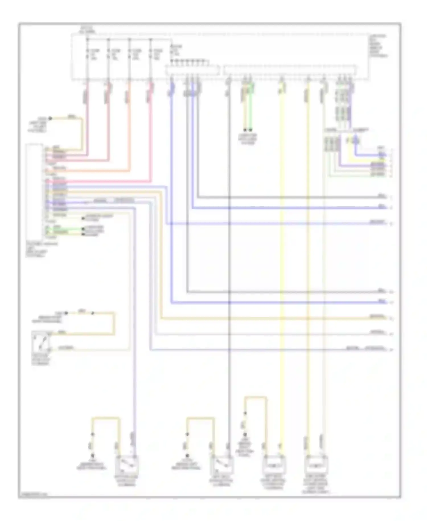 Cooper MINI II (2006-2010): Power door locks circuit, except convertible (1 of 2)