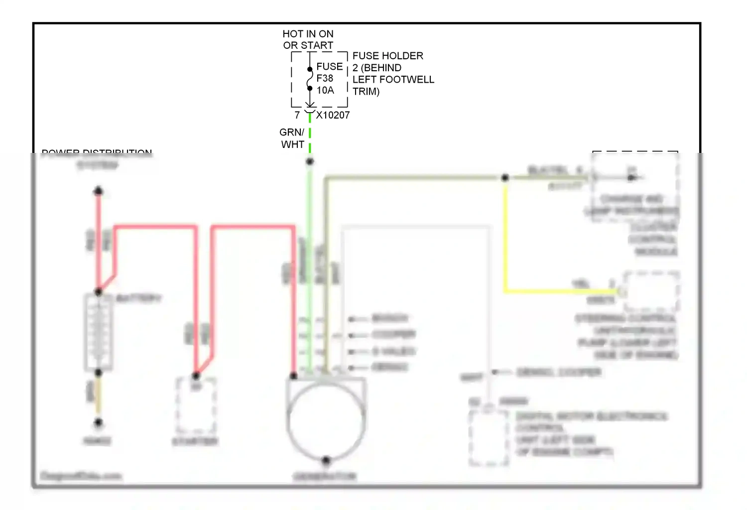 MINI Cooper II (2006-2010) battery wiring diagram  (1 of 6)
