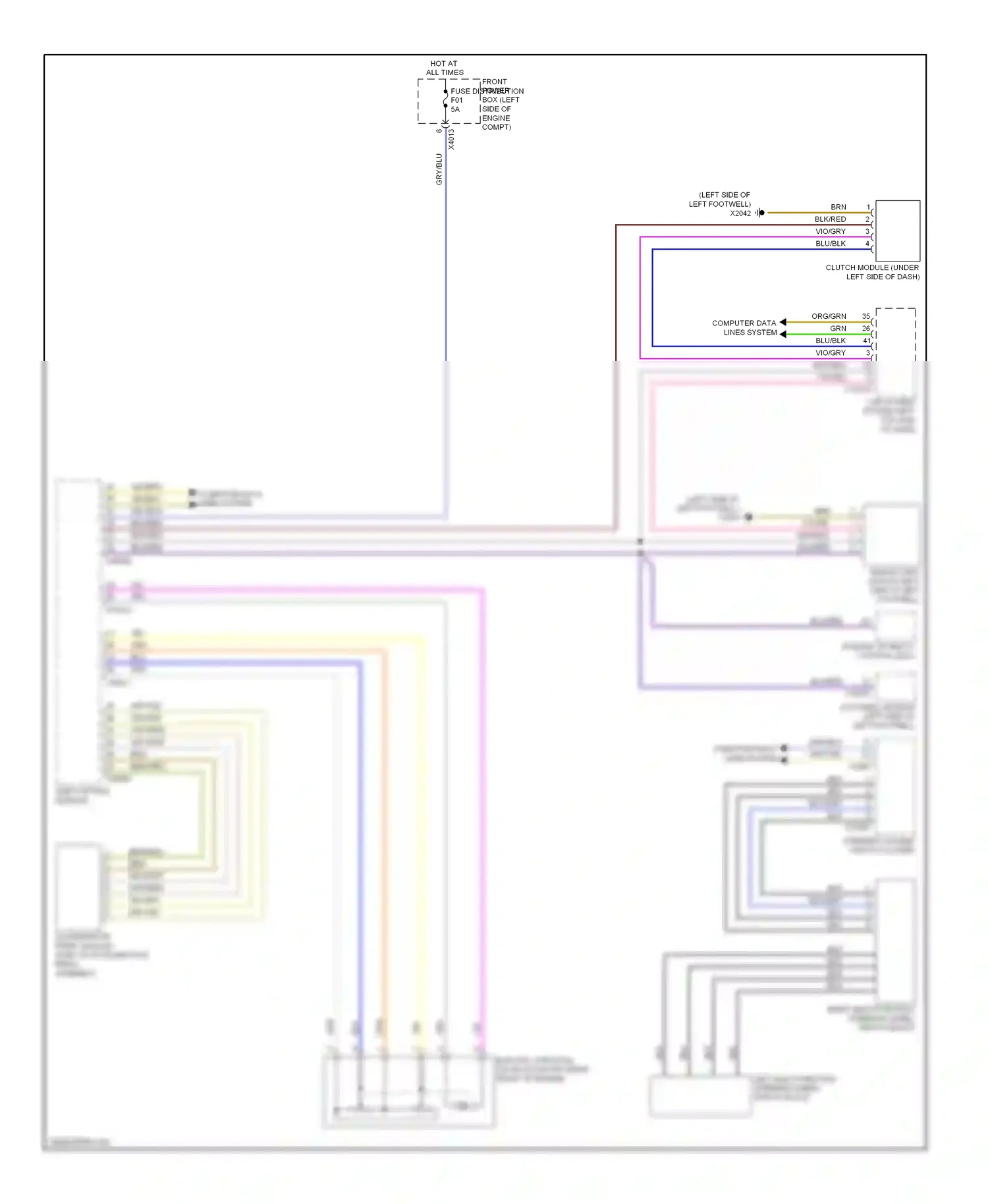 MINI Cooper II (2006-2010) dynamic stability control (dsc) wiring diagram  (1 of 6)