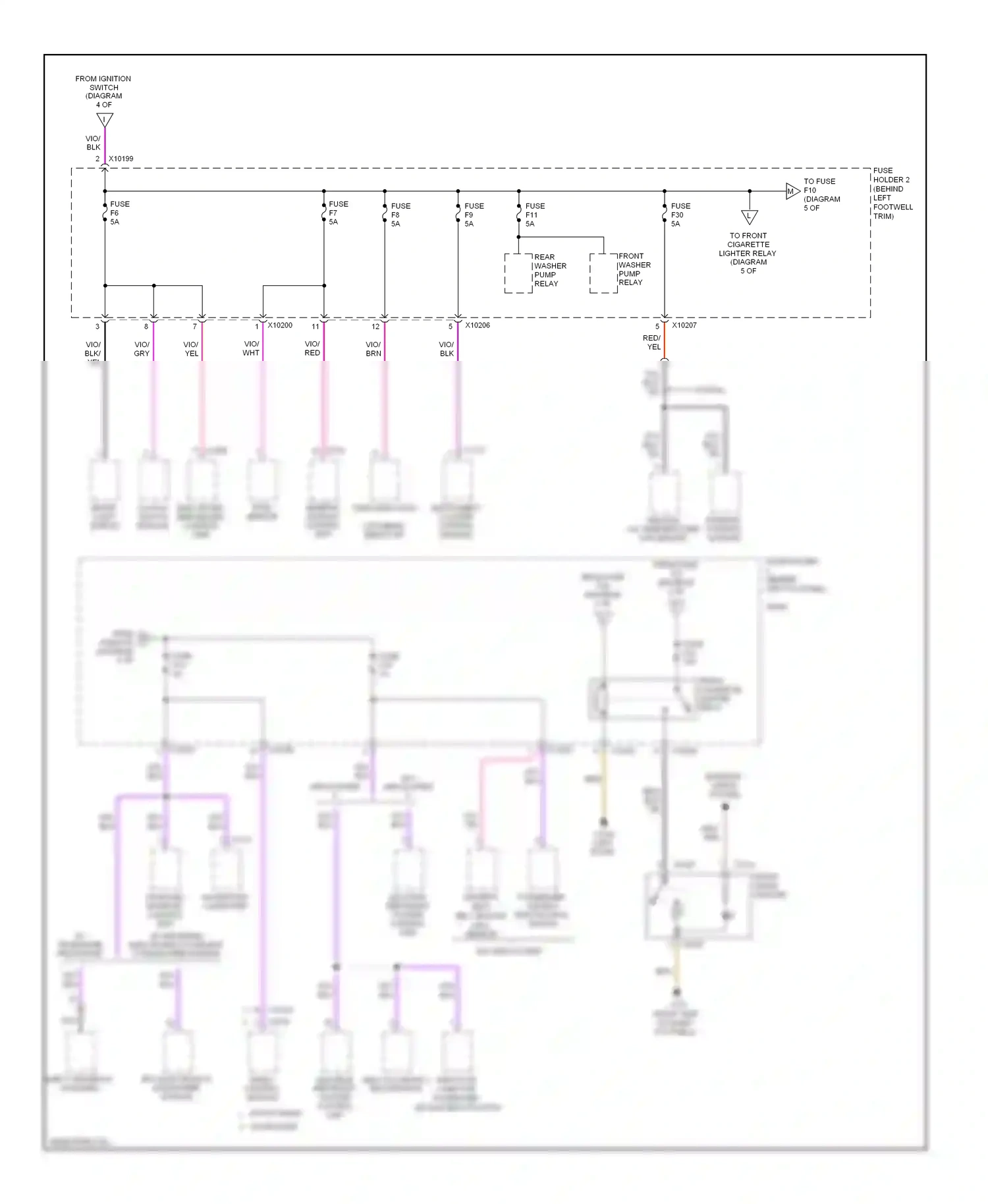 MINI Cooper II (2006-2010) fuse wiring diagram  (57 of 97)