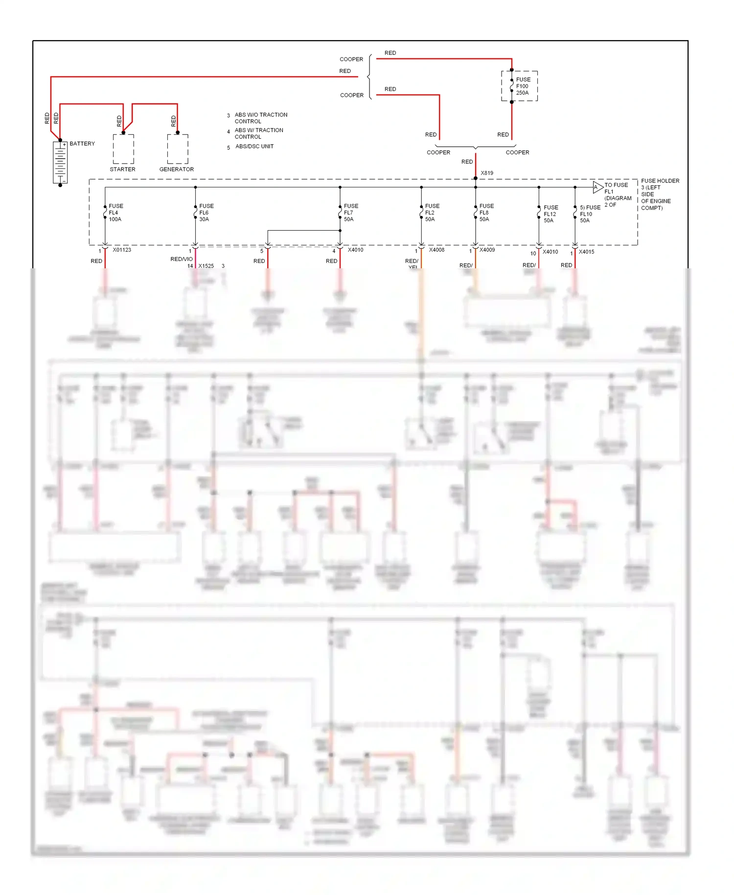 MINI Cooper II (2006-2010) fuse wiring diagram  (53 of 97)