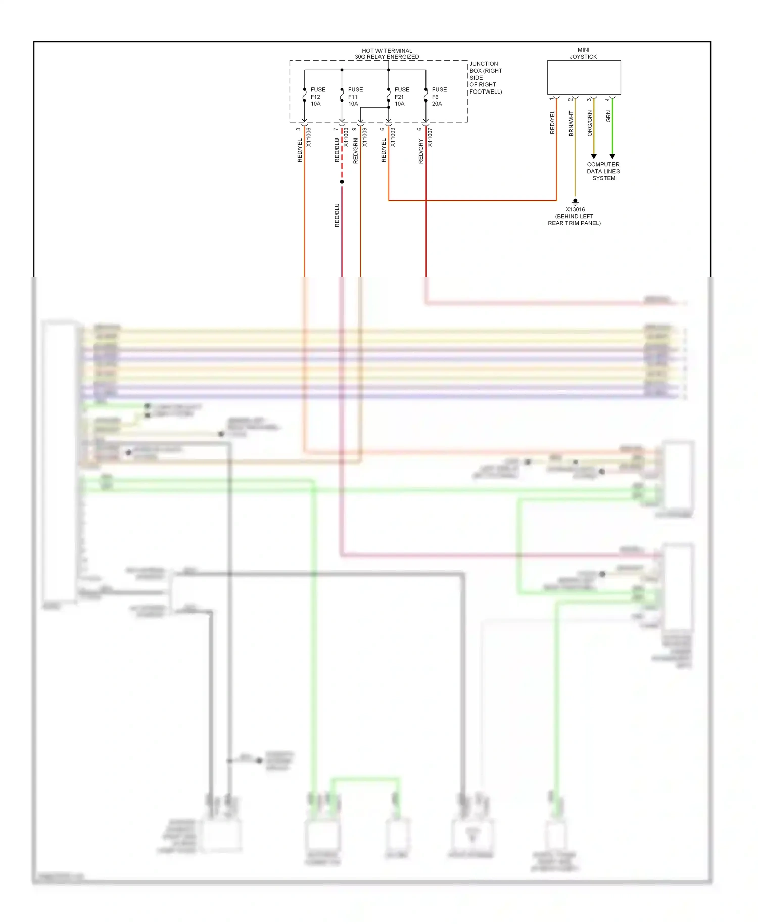 MINI Cooper II (2006-2010) fuse wiring diagram  (84 of 97)