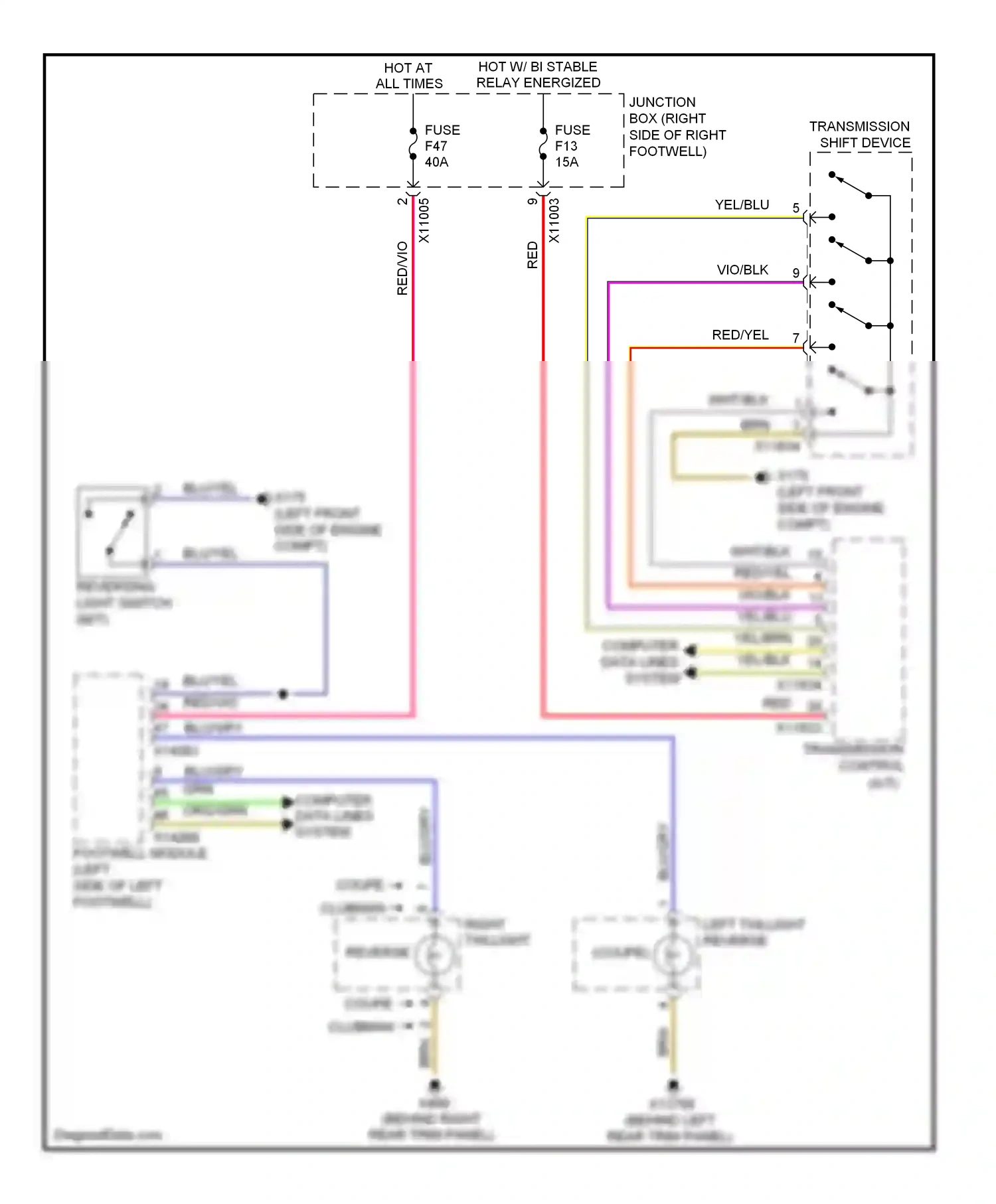 MINI Cooper II (2006-2010) fuse wiring diagram  (32 of 97)