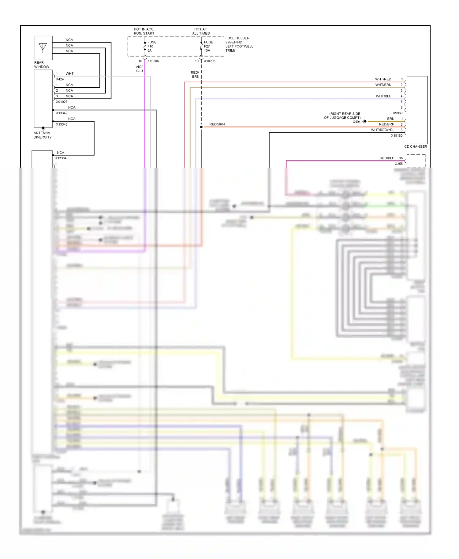 MINI Cooper II (2006-2010) navigation computer (under left front seat) wiring diagram  (4 of 5)