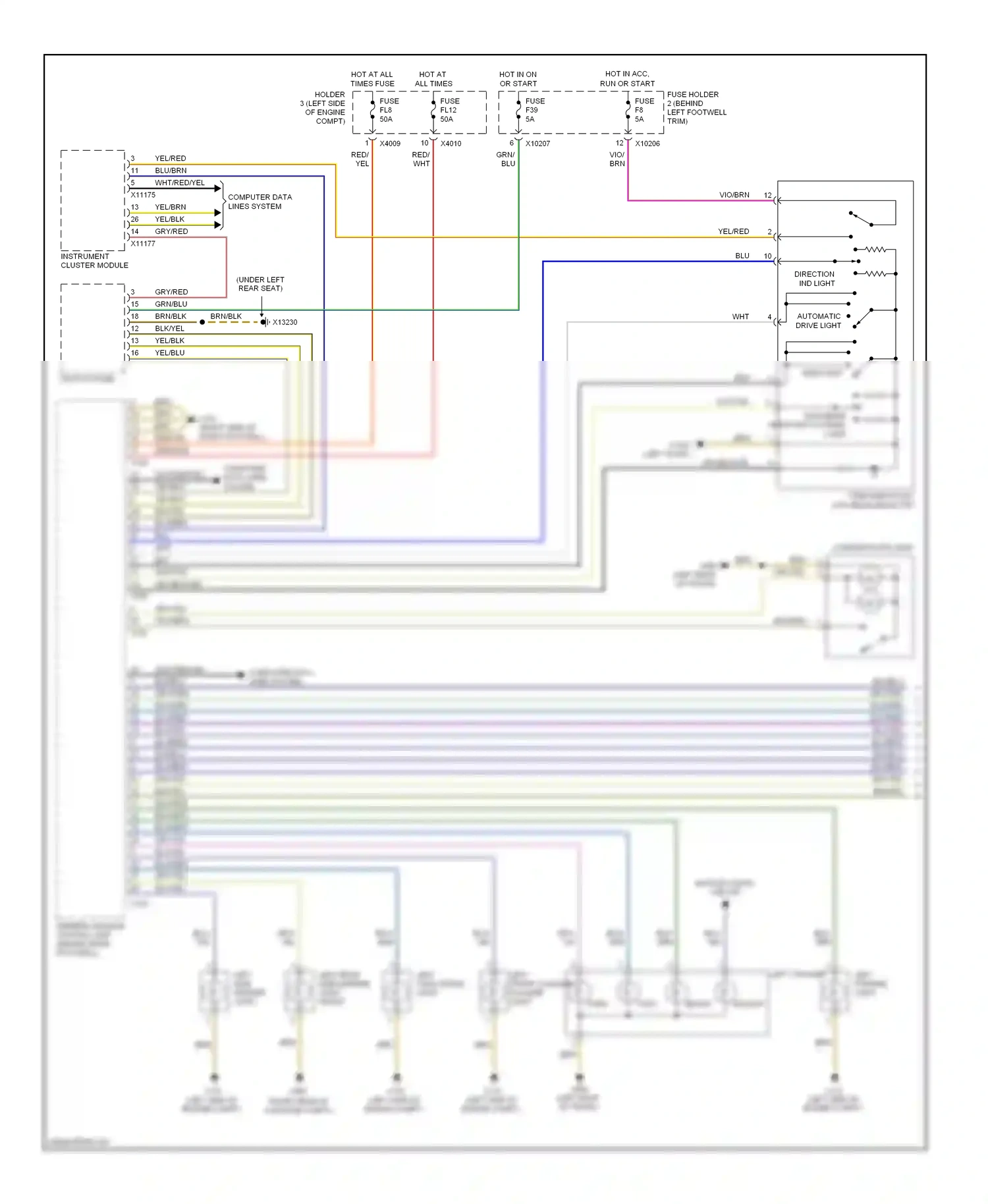MINI Cooper II (2006-2010) park wiring diagram  (1 of 1)