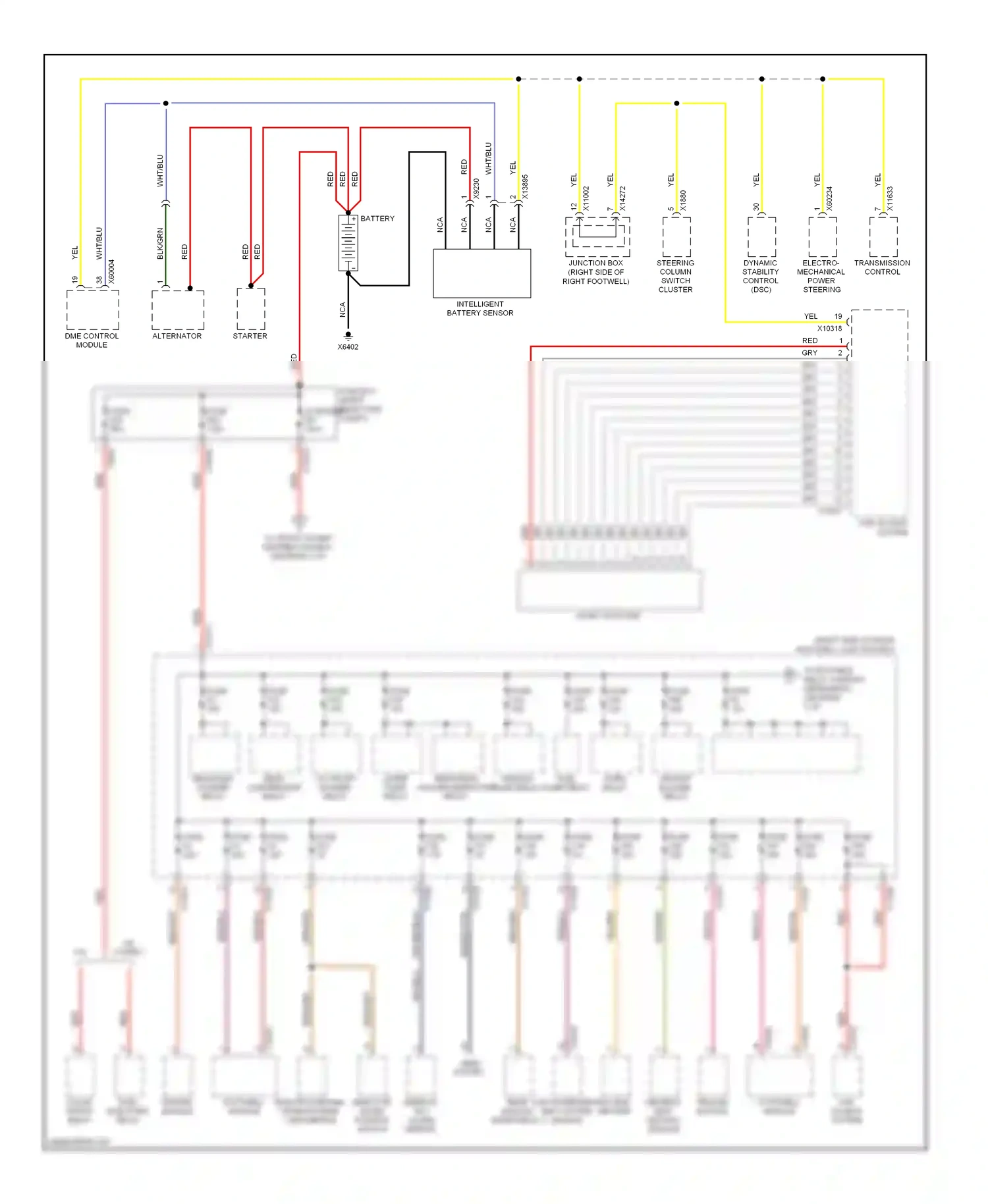 MINI Cooper II (2006-2010) starter wiring diagram  (4 of 6)