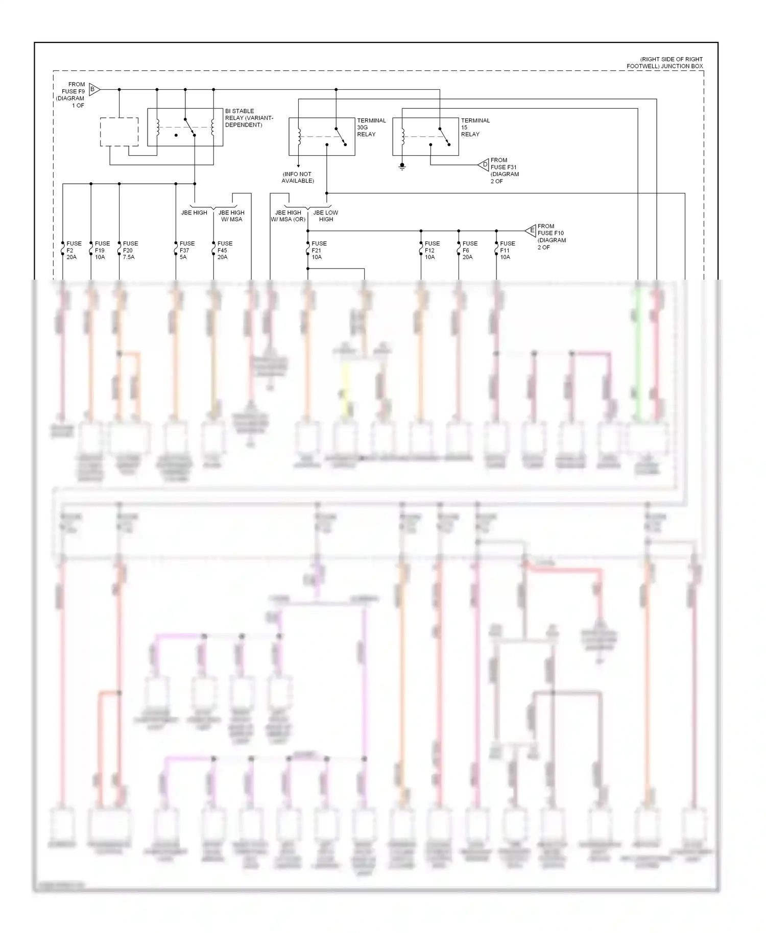MINI Cooper II (2006-2010) terminal wiring diagram  (1 of 1)