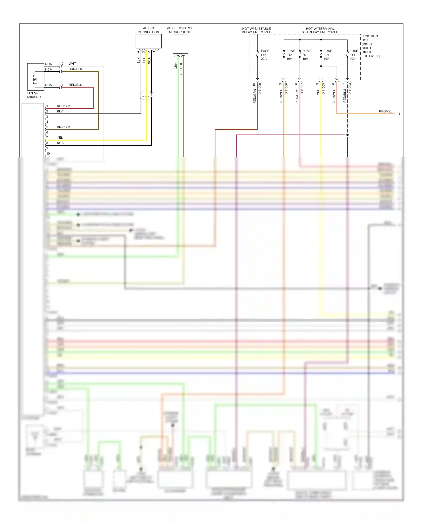 MINI Cooper II (2006-2010) voice control microphone wiring diagram  (1 of 4)