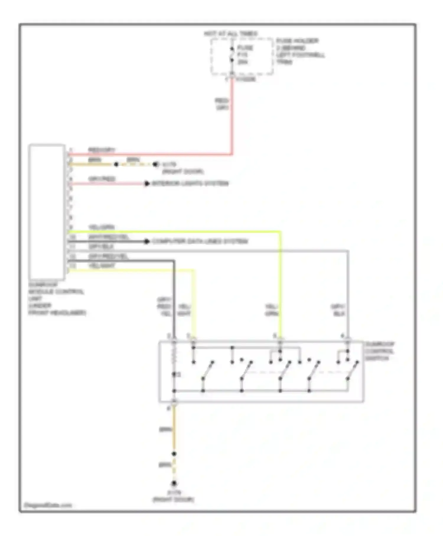 Wiring diagram wht/red/yel for MINI Cooper II (2006-2010) (27 of 28)