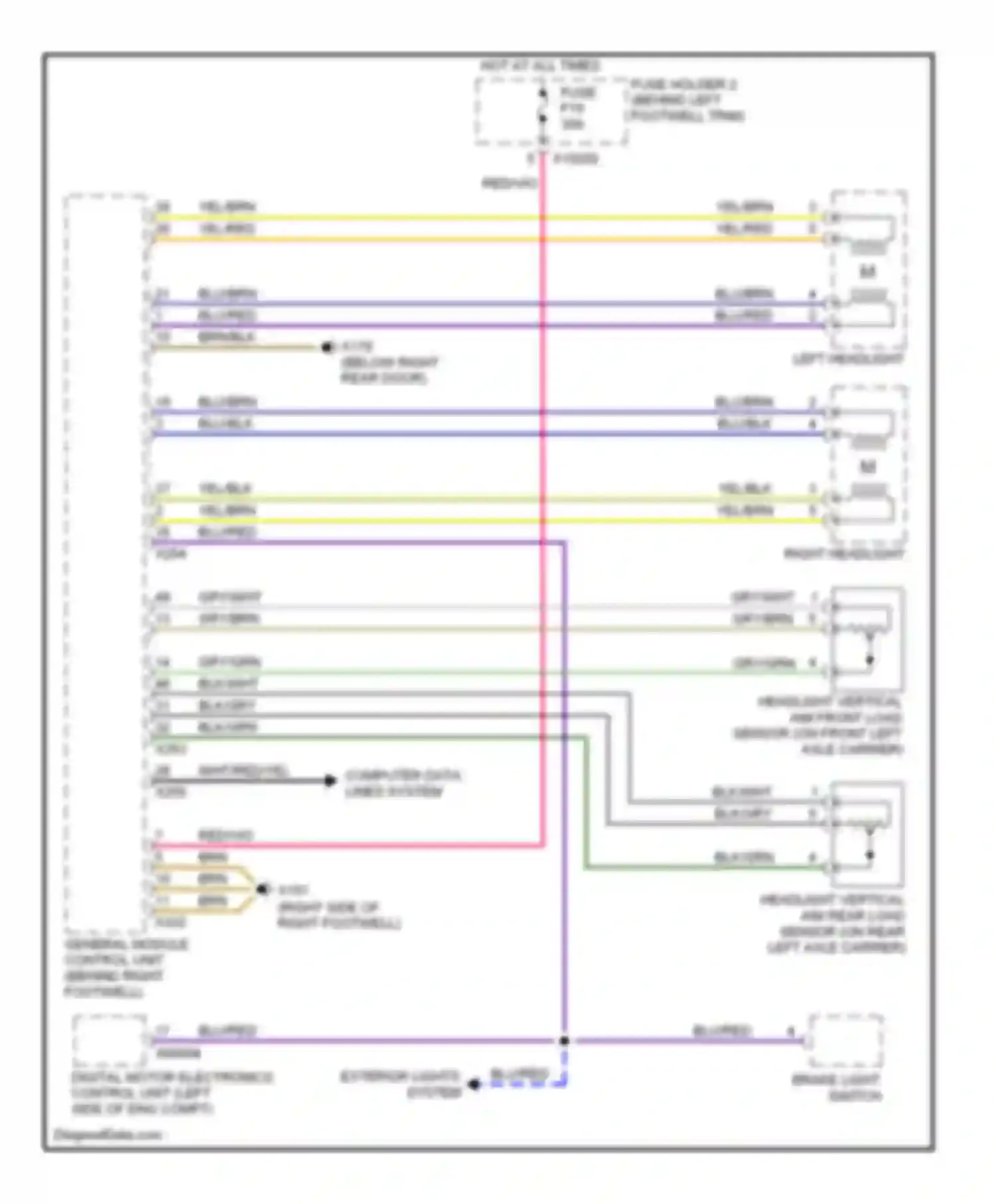 Wiring diagram yel/brn for MINI Cooper II (2006-2010) (36 of 65)