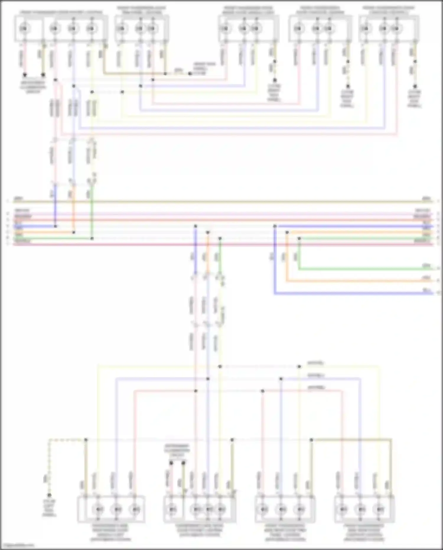 Wiring diagram front passenger door inside door handle light for MINI Cooper III facelift 2 (2021-2024) (1 of 1)