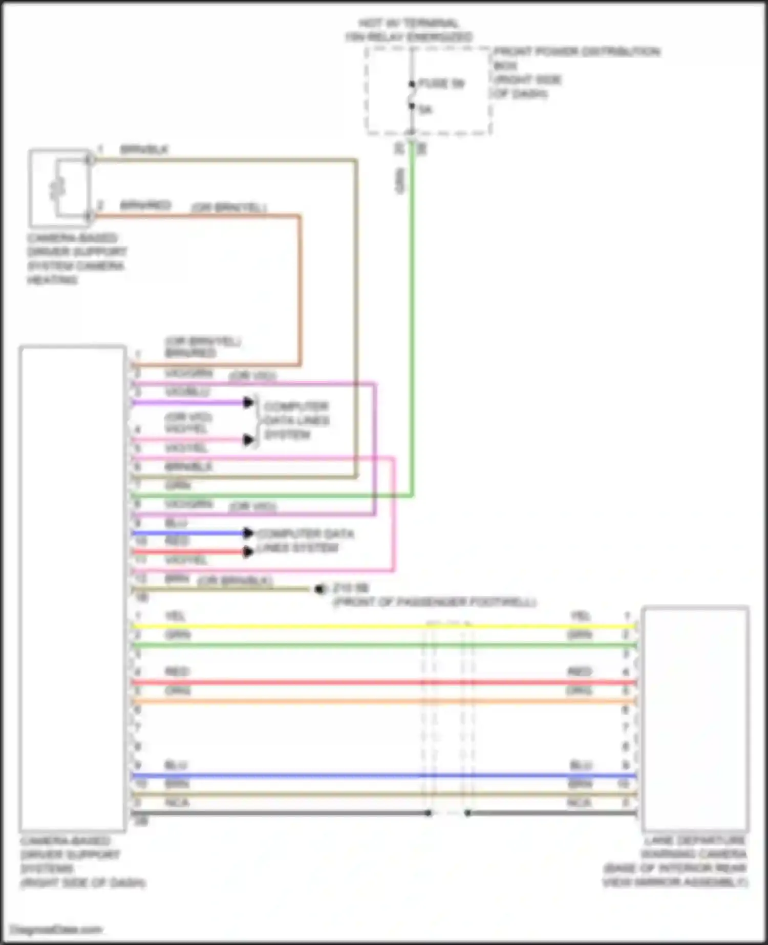 Wiring diagram fuse 59 for MINI Cooper III facelift 2 (2021-2024) (1 of 2)