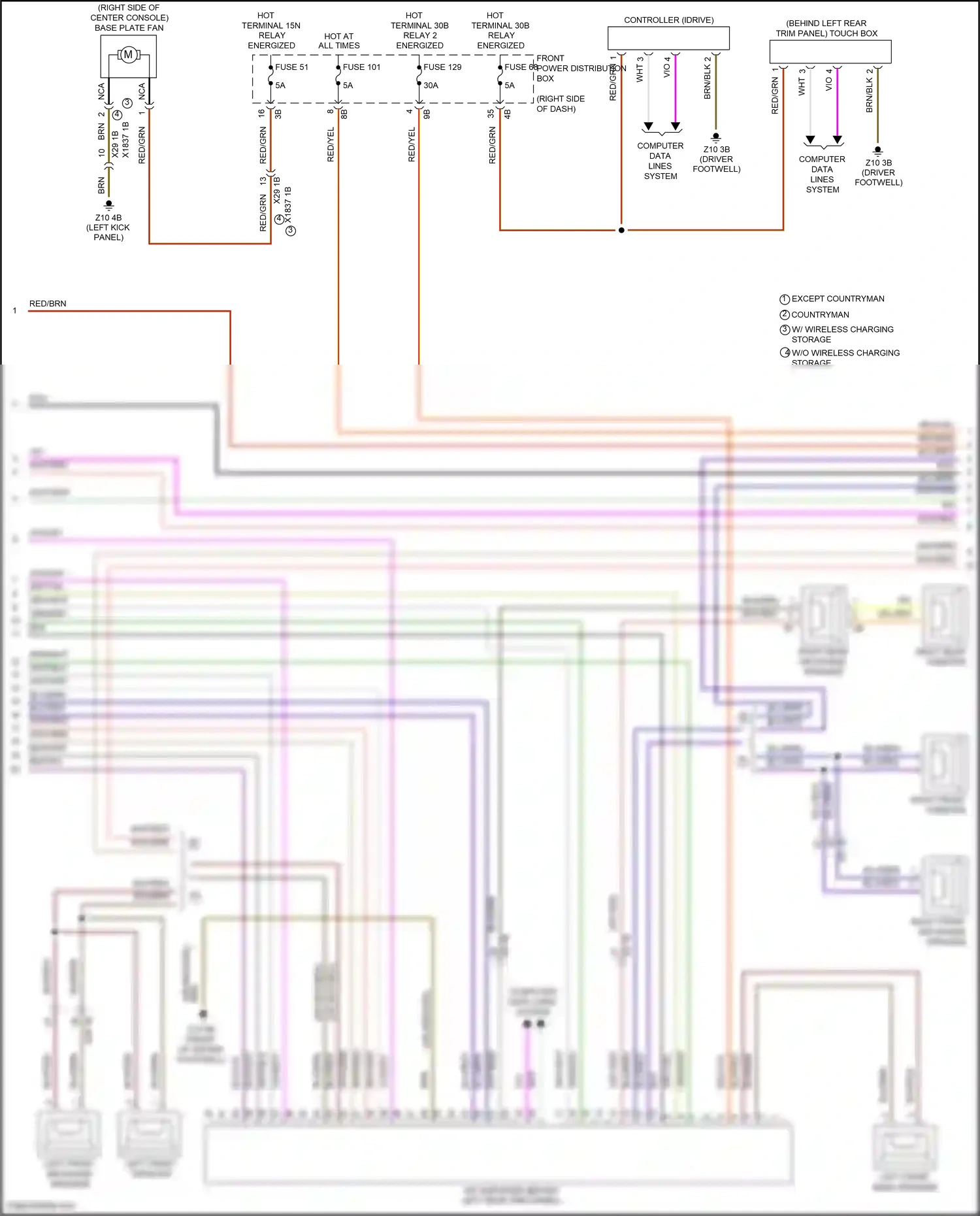 MINI Cooper III facelift (2018-2021) fuse 101 wiring diagram  (4 of 11)