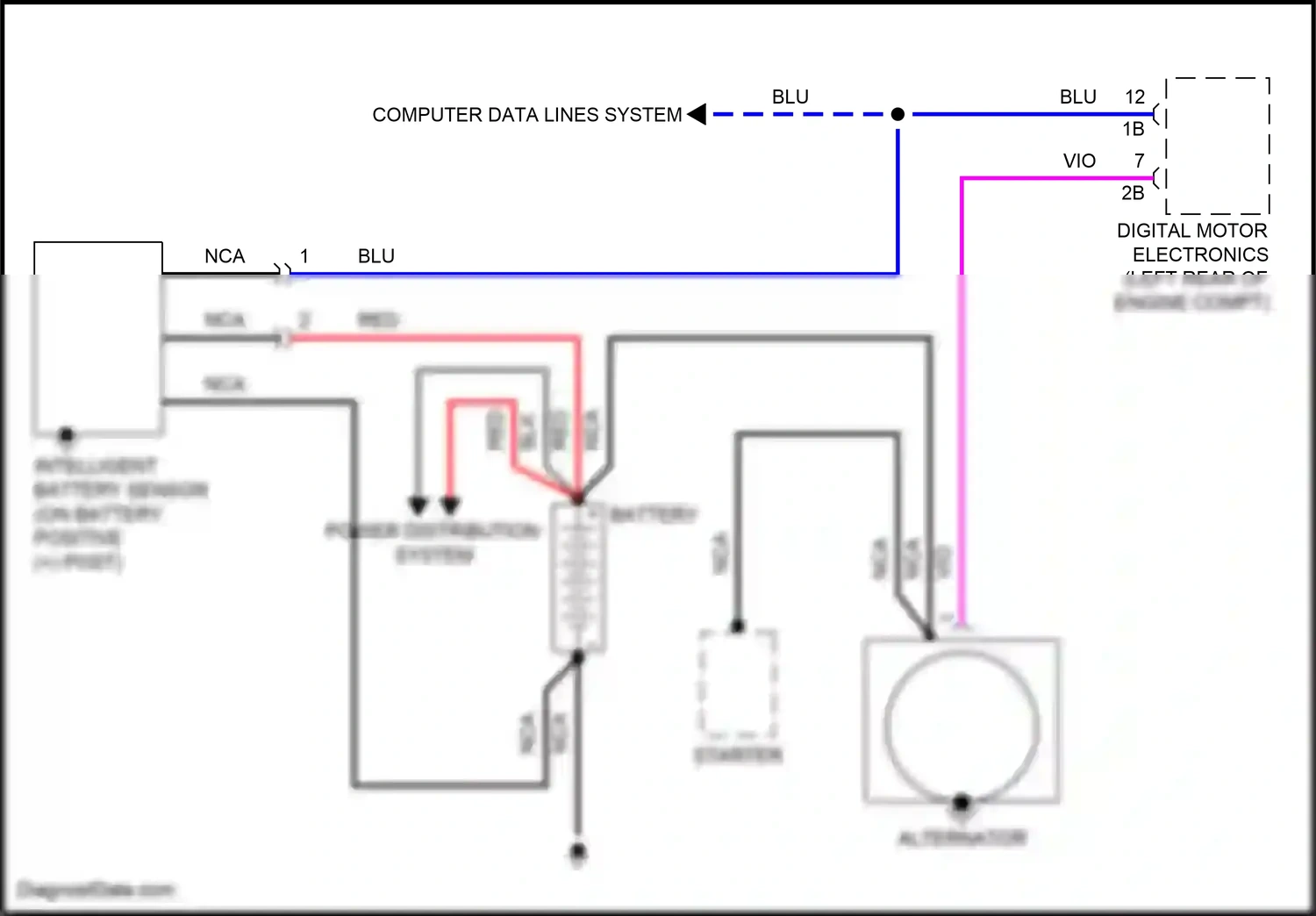 MINI Cooper III facelift (2018-2021) intelligent battery sensor wiring diagram  (1 of 4)