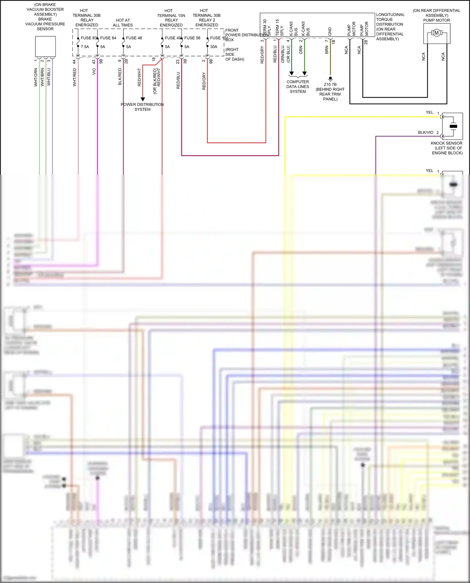 MINI Cooper III facelift (2018-2021) knock sensor wiring diagram  (1 of 2)