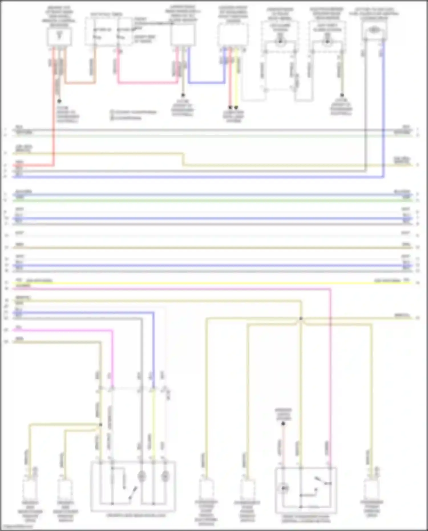 Wiring diagram passenger outside door handle electronic module for MINI Cooper III facelift (2018-2021) (3 of 5)