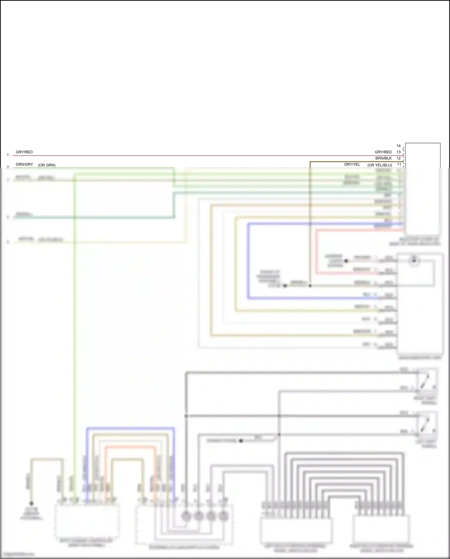 MINI Cooper III facelift (2018-2021) right multi-function steering wheel switch block wiring diagram  (1 of 1)