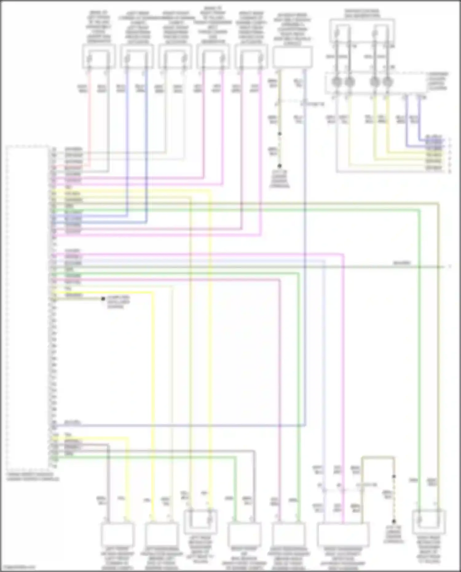 Wiring diagram right pedestrian protection sensor for MINI Cooper III facelift (2018-2021) (1 of 1)