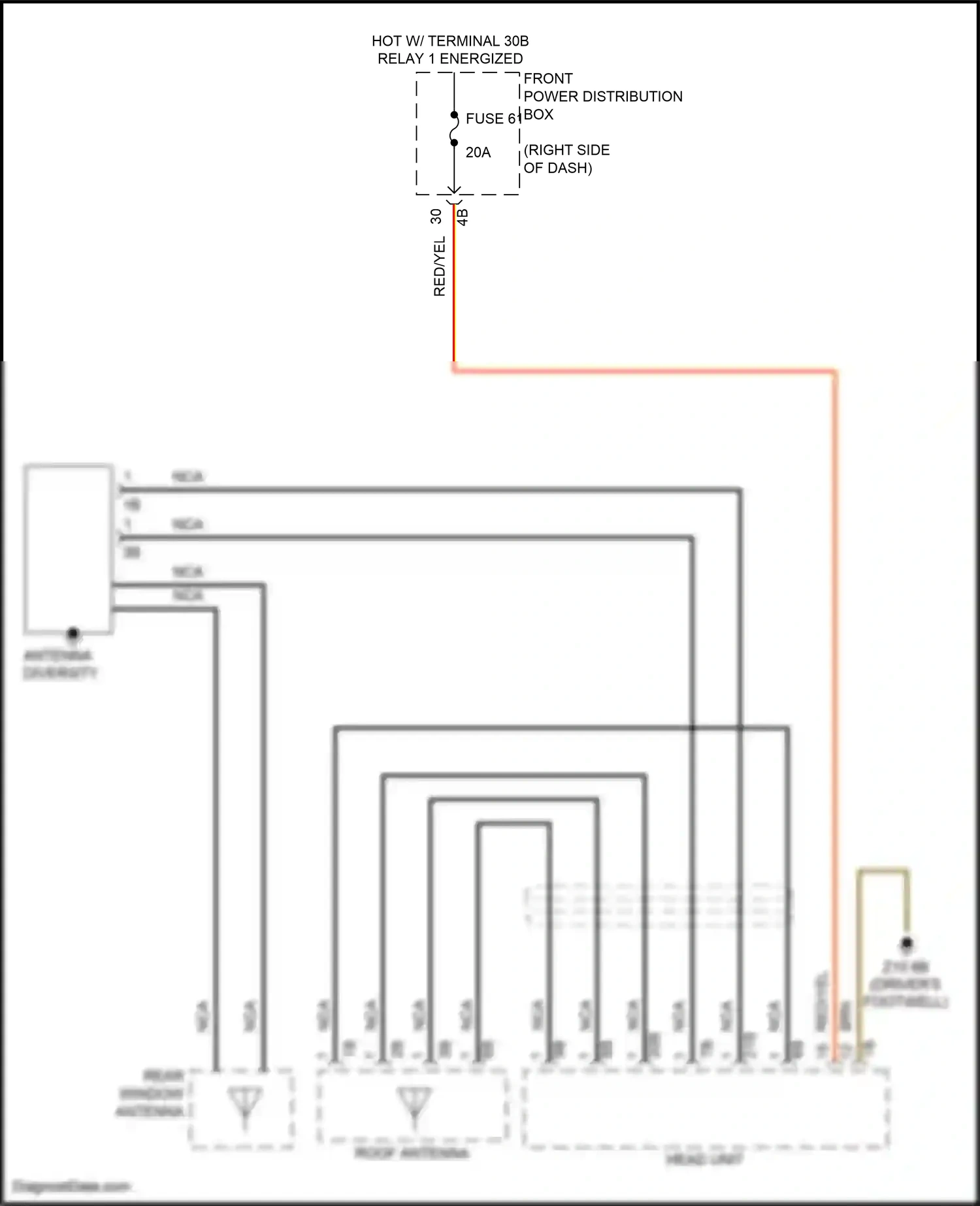 MINI Cooper III (2013-2018) antenna diversity wiring diagram  (2 of 22)