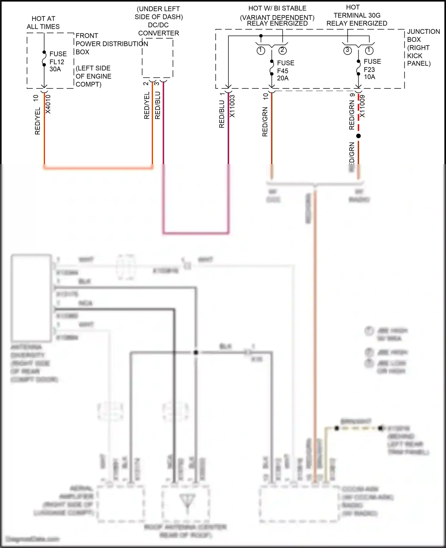 MINI Cooper III (2013-2018) antenna diversity wiring diagram  (1 of 22)